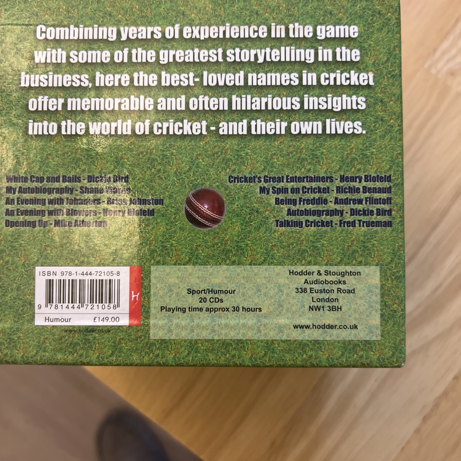 voices of cricket 20 CD box set (hodder & stoughton 2010 isbn9781444721058)