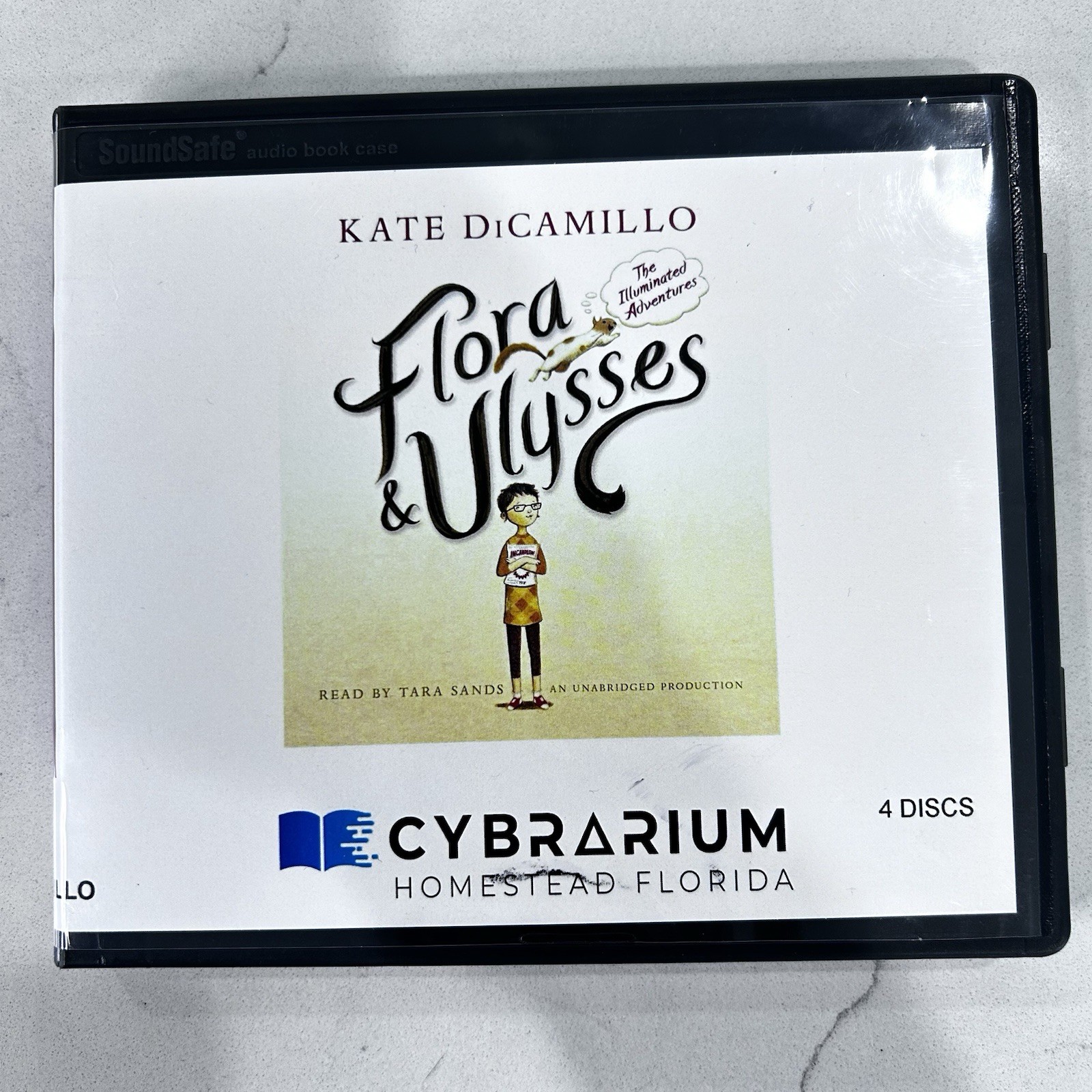 Kate DiCamillo Flora and Ulysses The Illuminated Adventures Audiobook 4-Disc Set