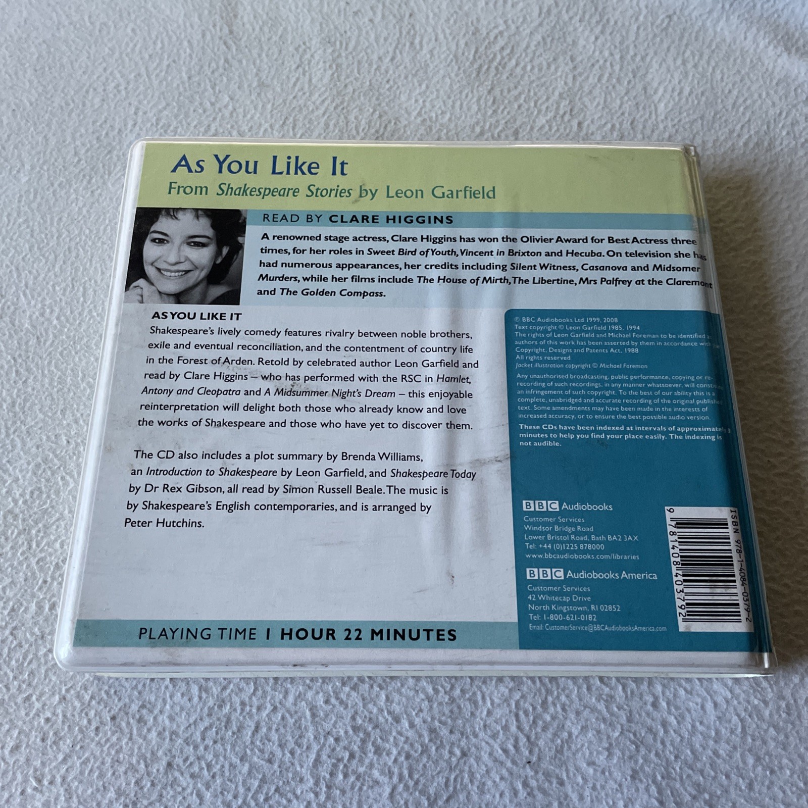As You Like It From Shakespeare Stories — Leon Garfield Unabridged Audiobook 2CD