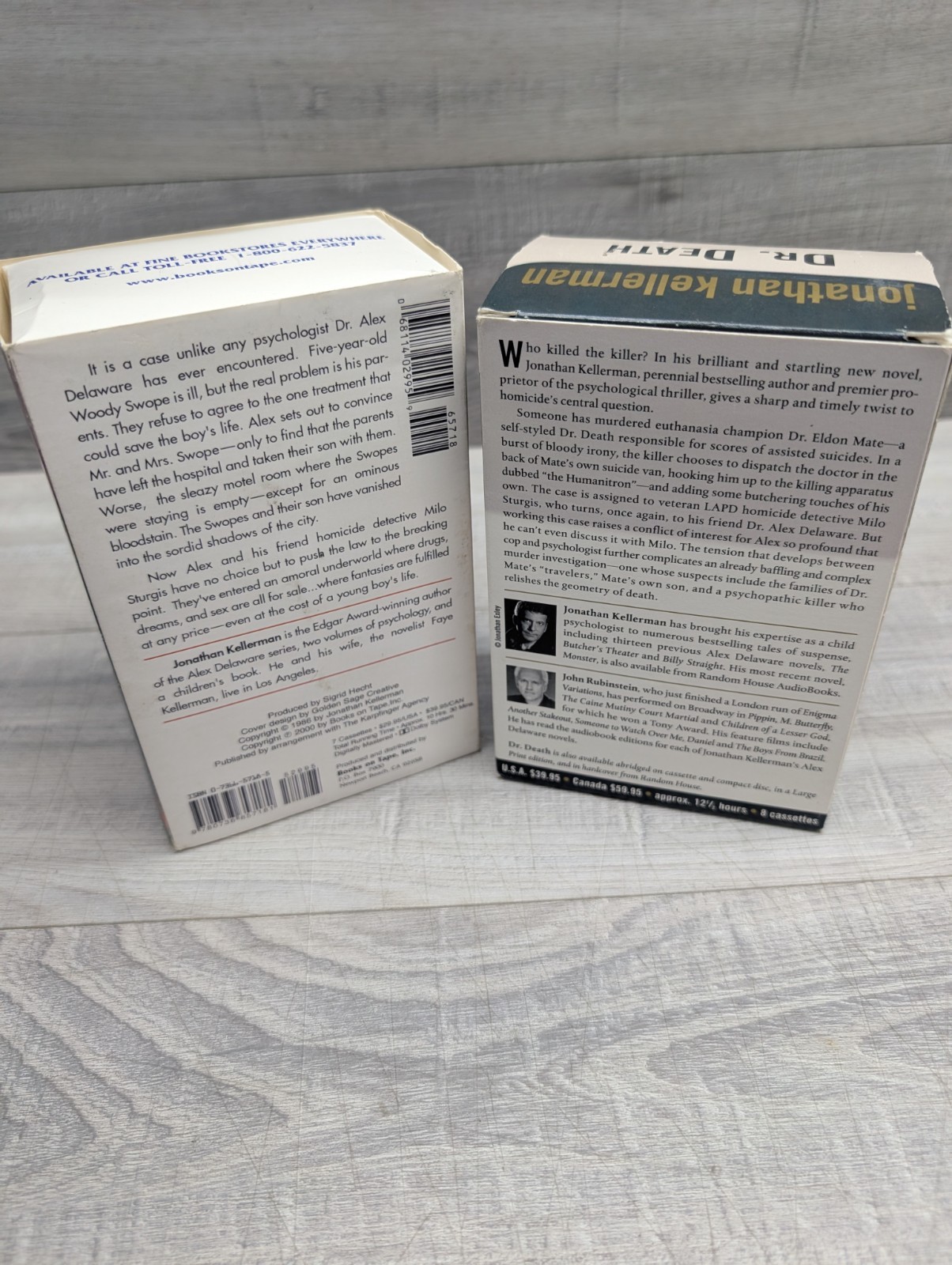 Jonathan Kellerman Lot Of 2 Audiobooks. Blood Test, Dr. Death