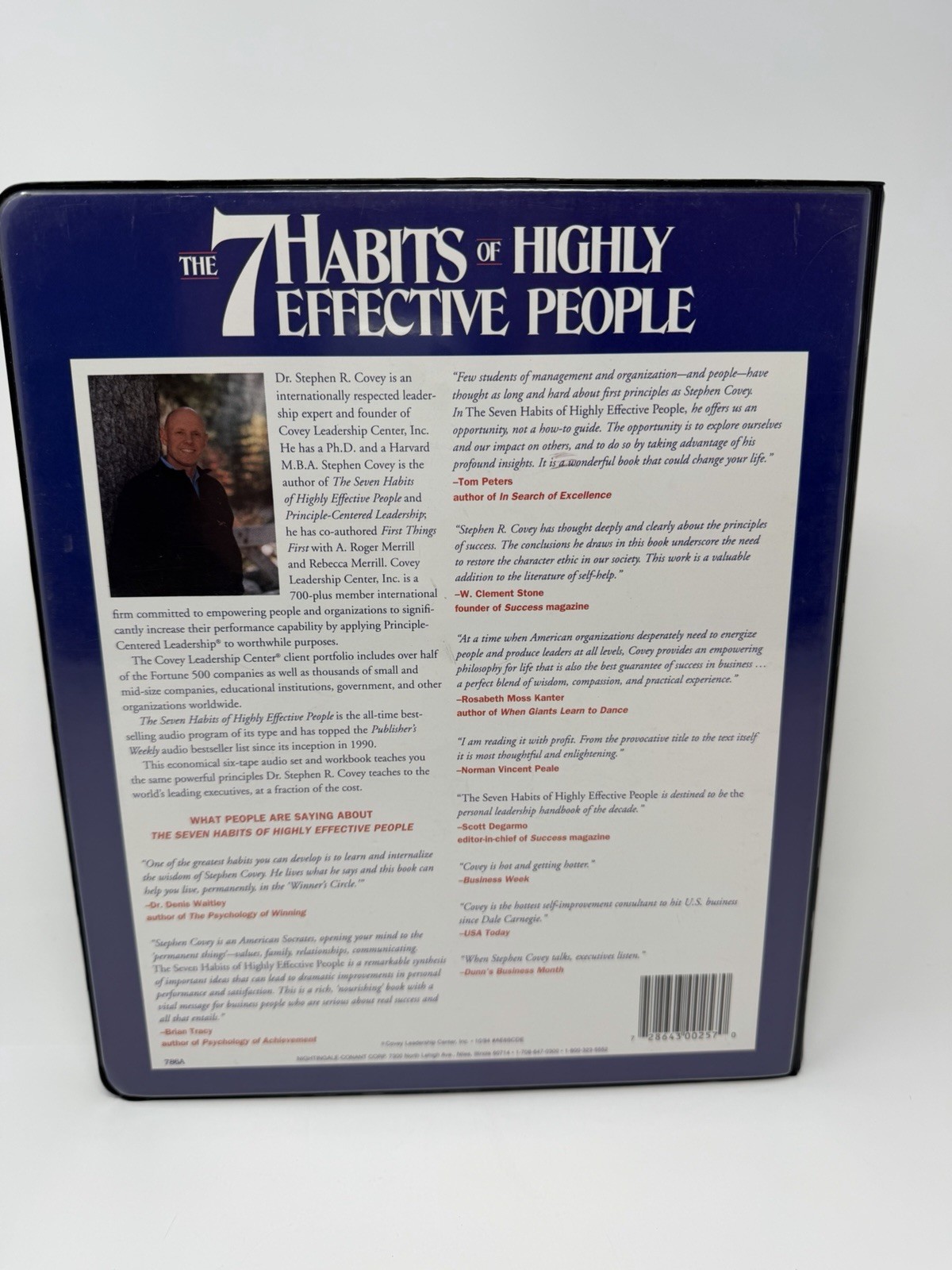 7 Habits of Highly Effective People Stephen R Covey 6 Audio Cassettes & Booklet