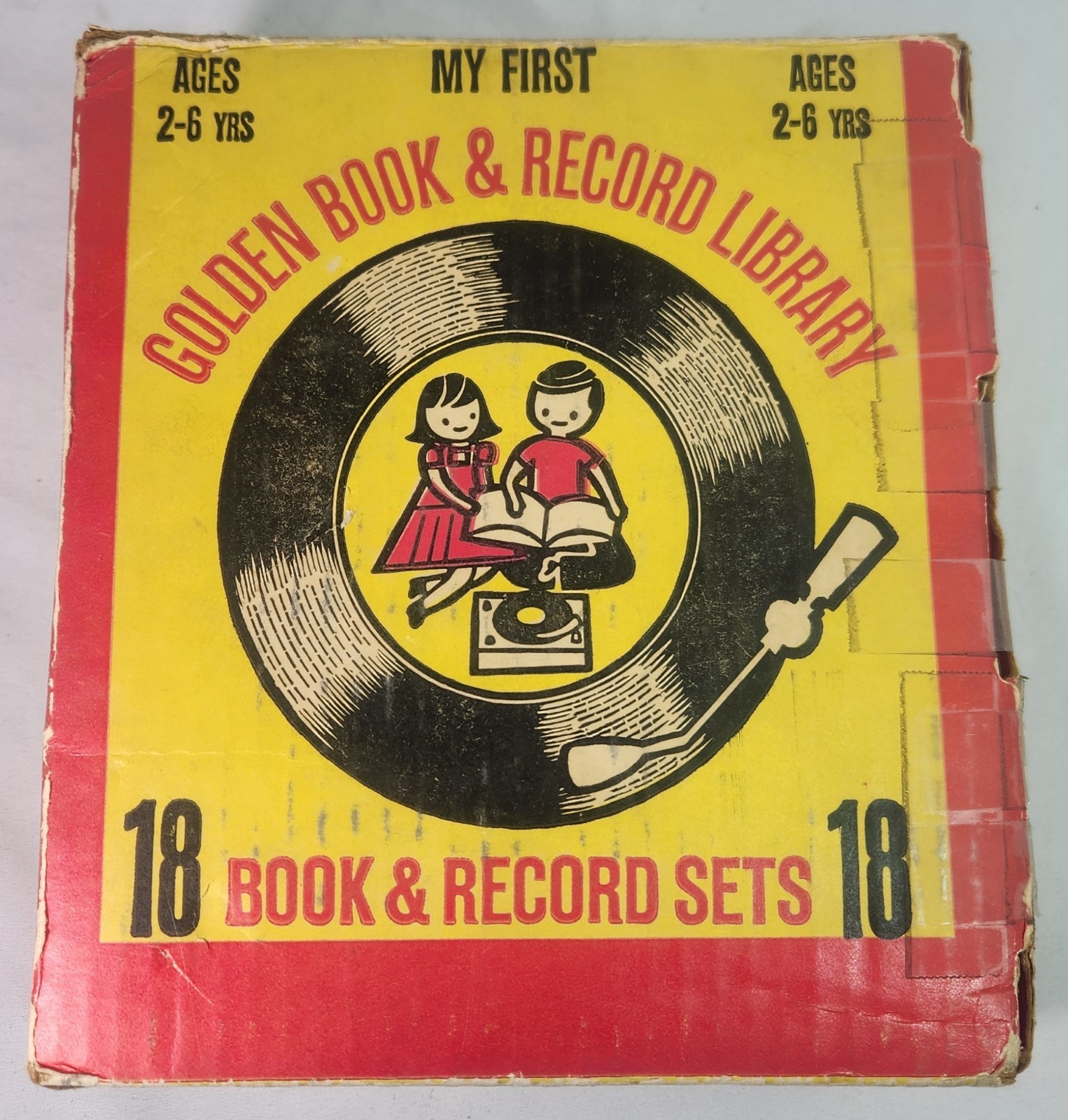 19 Records Read and Hear Little Golden Book & Record Library 45rpm with Box
