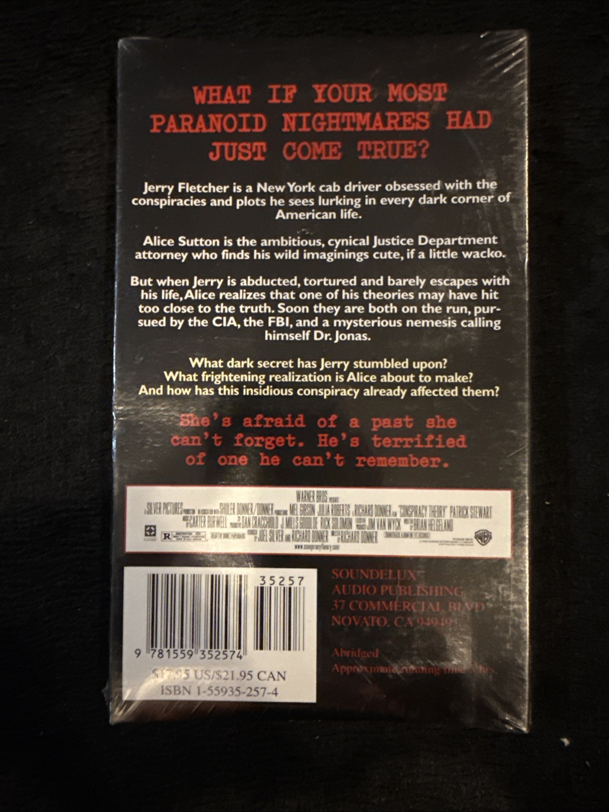 Conspiracy Theory by J. H. Marks (Audio Cassette), NEW & SEALED, ABRIDGED, RARE!