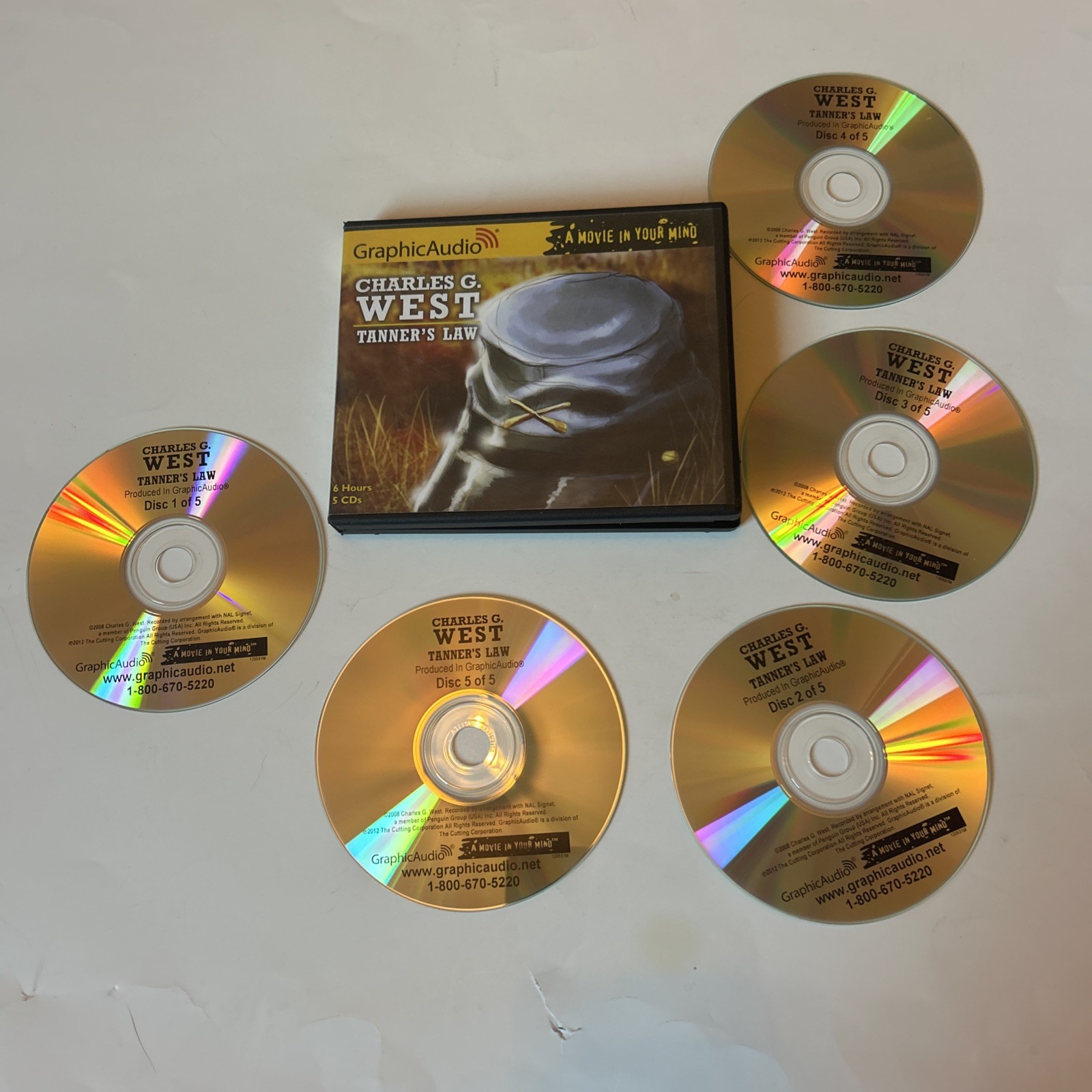 Graphic Audio book Tanner’s Law-Charles G West-6 HOURS/5 CD’S-western-listen