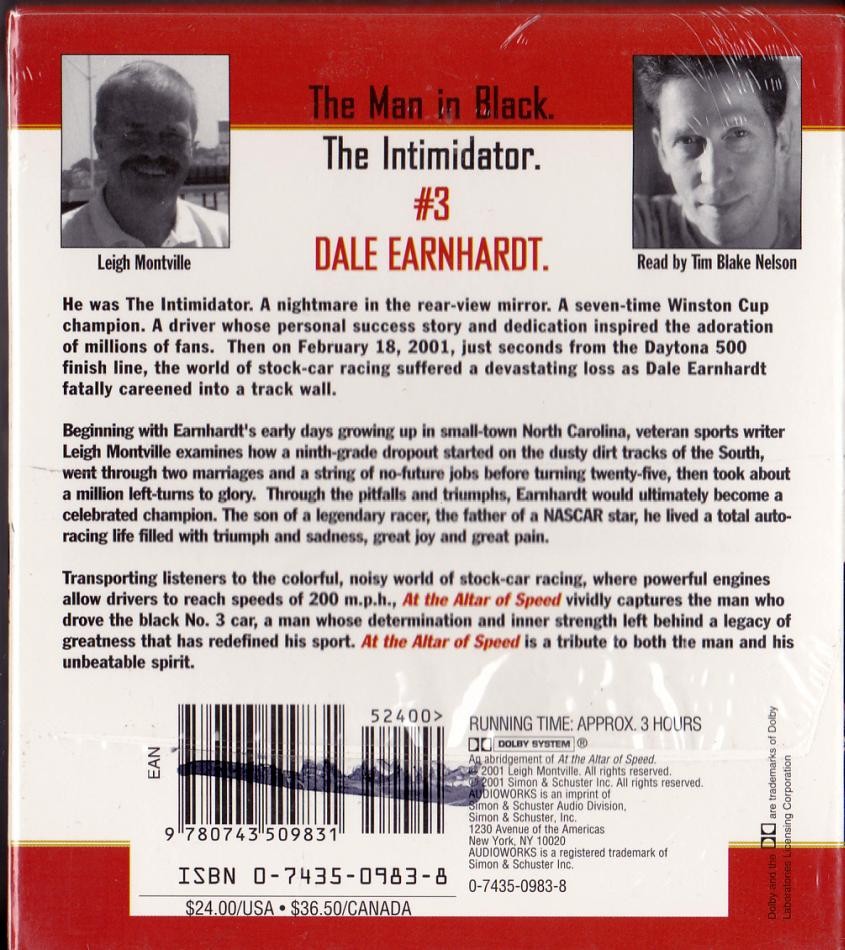 Dale Earnhardt Biography, At the Altar of Speed — Sealed Audio Book (3) CD Set