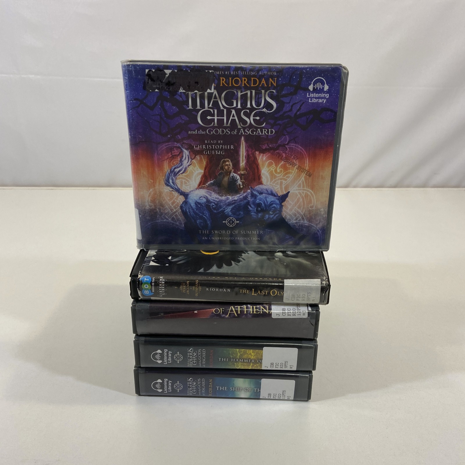 Rick Riordan 5 Magnus Chase & Percy Jackson Series Ex-Library Audio Books Lot