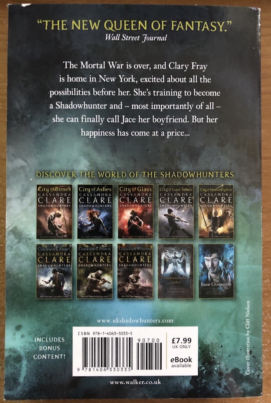 City of Fallen Angels, Shadowhunters, Cassandra Clare