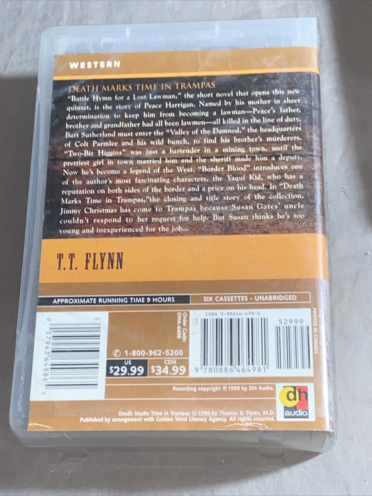 DEATH MARKS TIME IN TRAMPAS — T.T. FLYNN — Audio Book Cassette Tapes