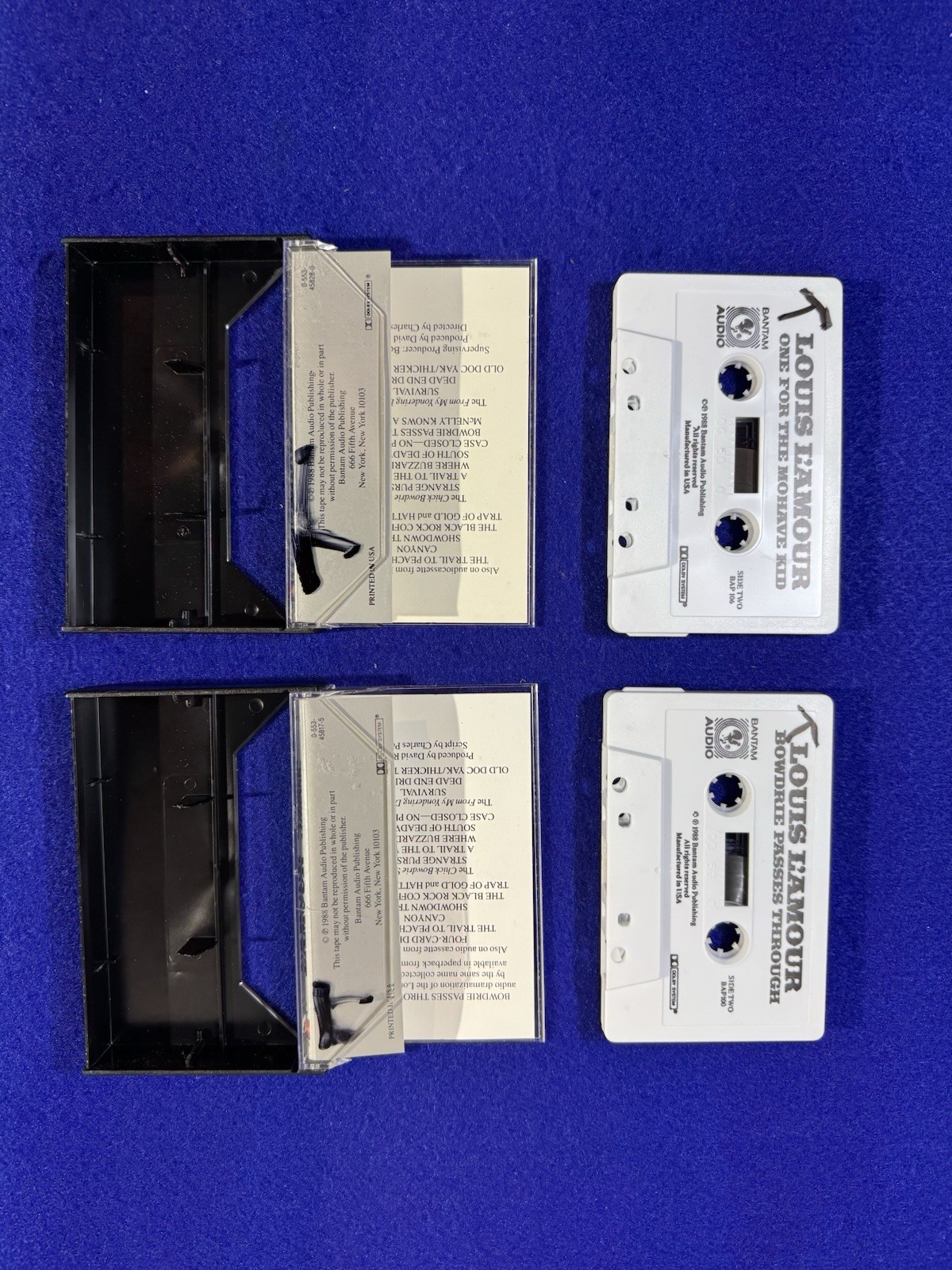 Vintage Lot 2 Louis L’amour Audio Books on Tape Cassettes Audiobook Westerns