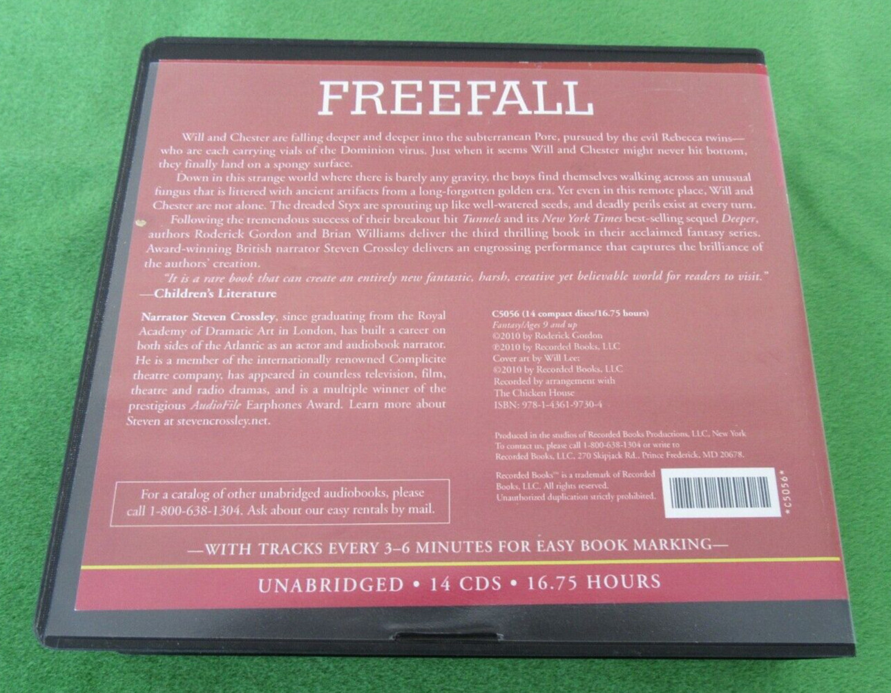 AUDIO CD FREEFALL BY RODERICK GORDON & BRIAN WILLIAMS — #3 TUNNELS SERIES — 2010