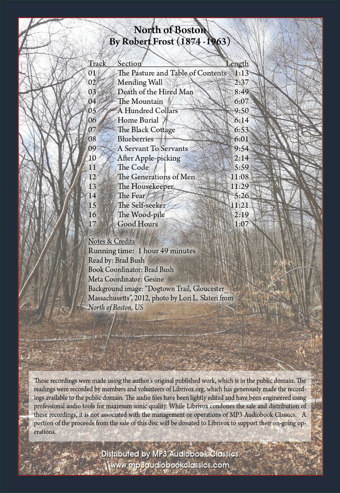 North of Boston — Unabridged MP3 CD Audiobook in paper sleeve