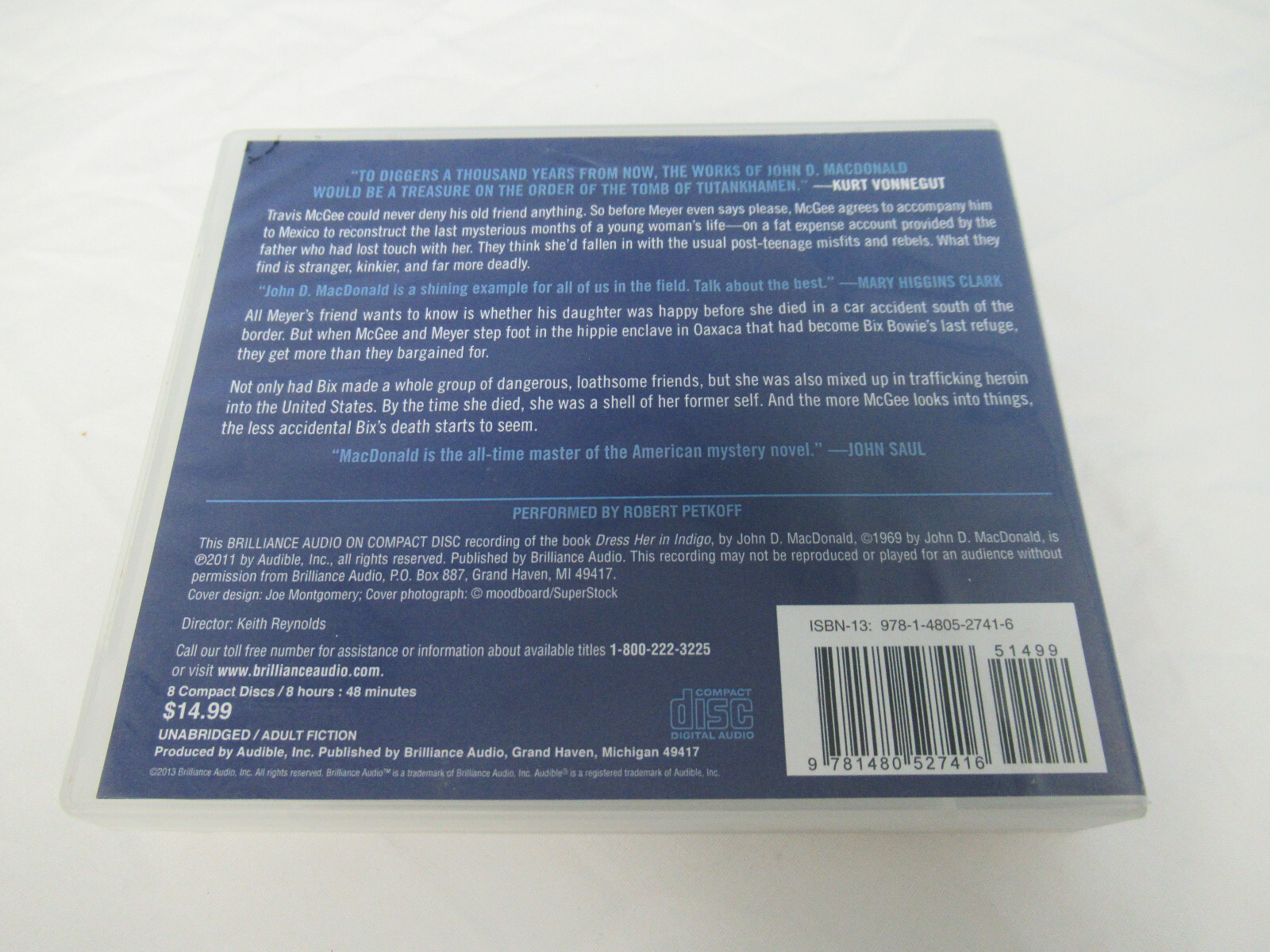 Dress Her in Indigo, John D. MacDonald Audiobook CD 9781480527416 (S)