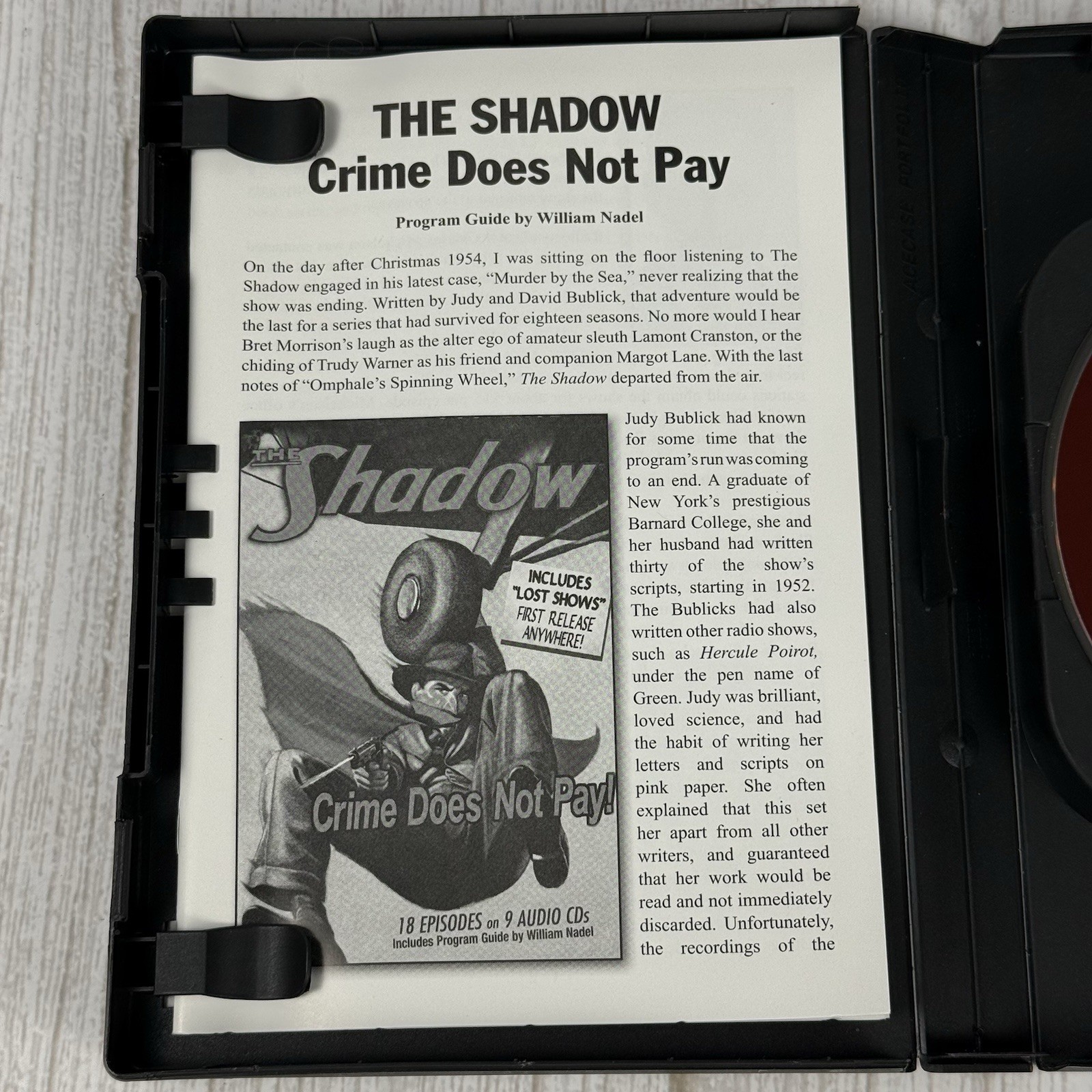 Shadow: Crime Does Not Pay (Old Time Radio) Original Radio Broadcasts 9 Audio CD
