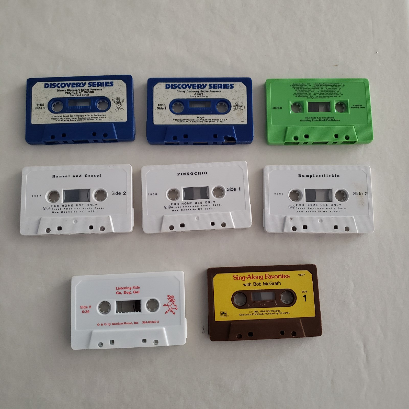 VTG CHILDRENS Cassette Tapes Lot 8: AS PICTURED TESTED