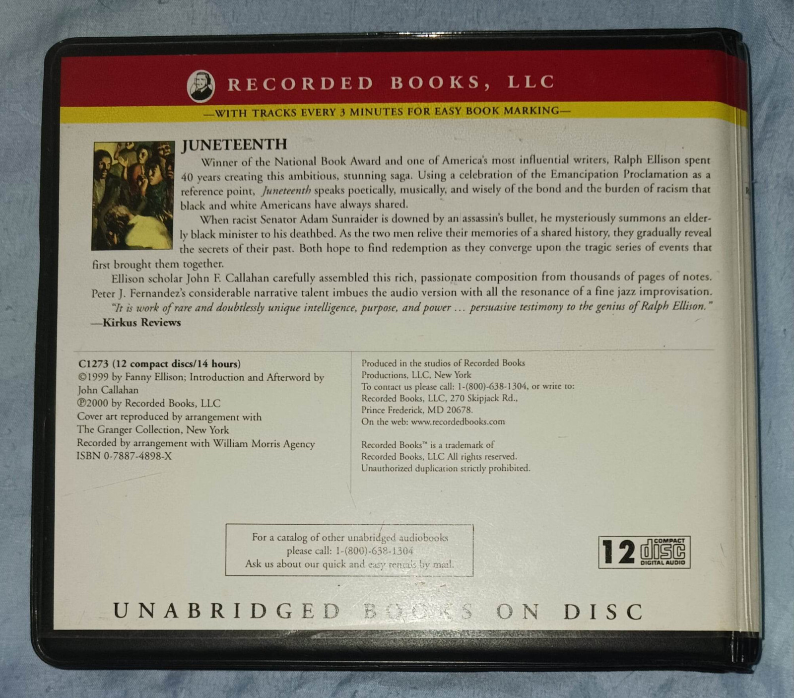 Juneteenth (12 CD Unabridged Audiobook) By Ralph Ellison