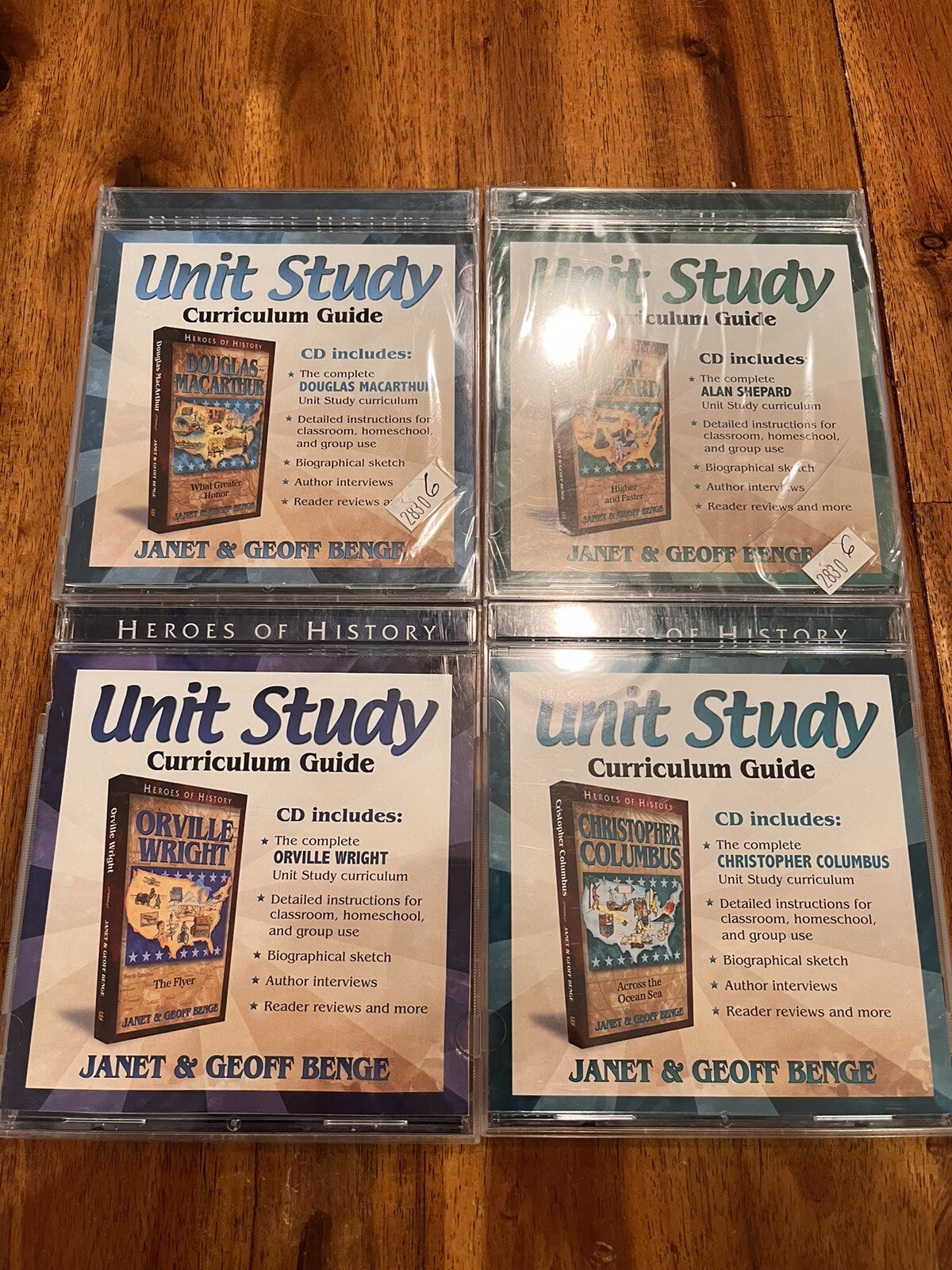 Heroes of History — Unit study Curriculum Guide; Wright, Columbus,Shepard,Mac