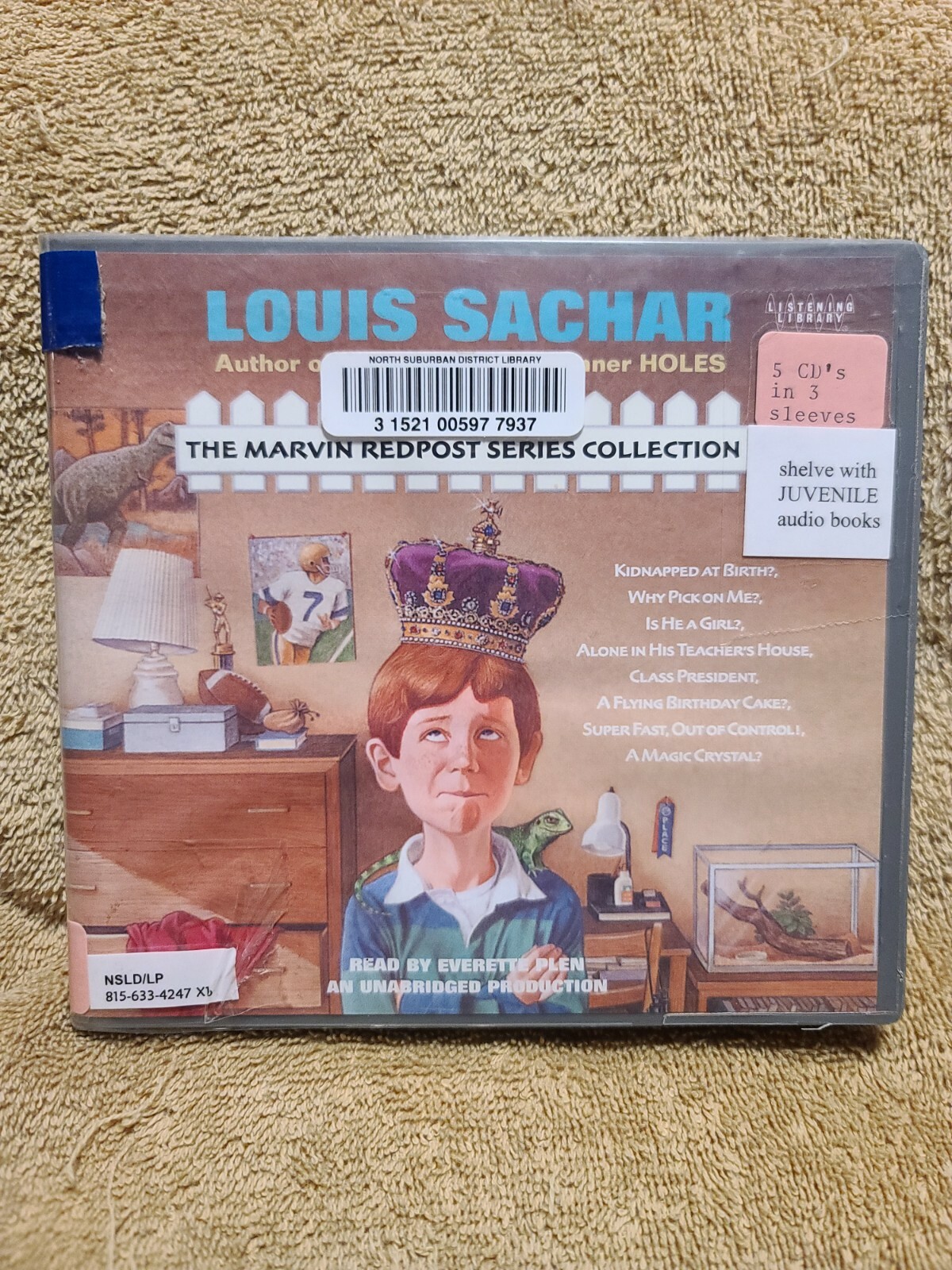 Shelf162j Audiobook~the Marvin redpost- louis sachar- unabridged- 5 cds