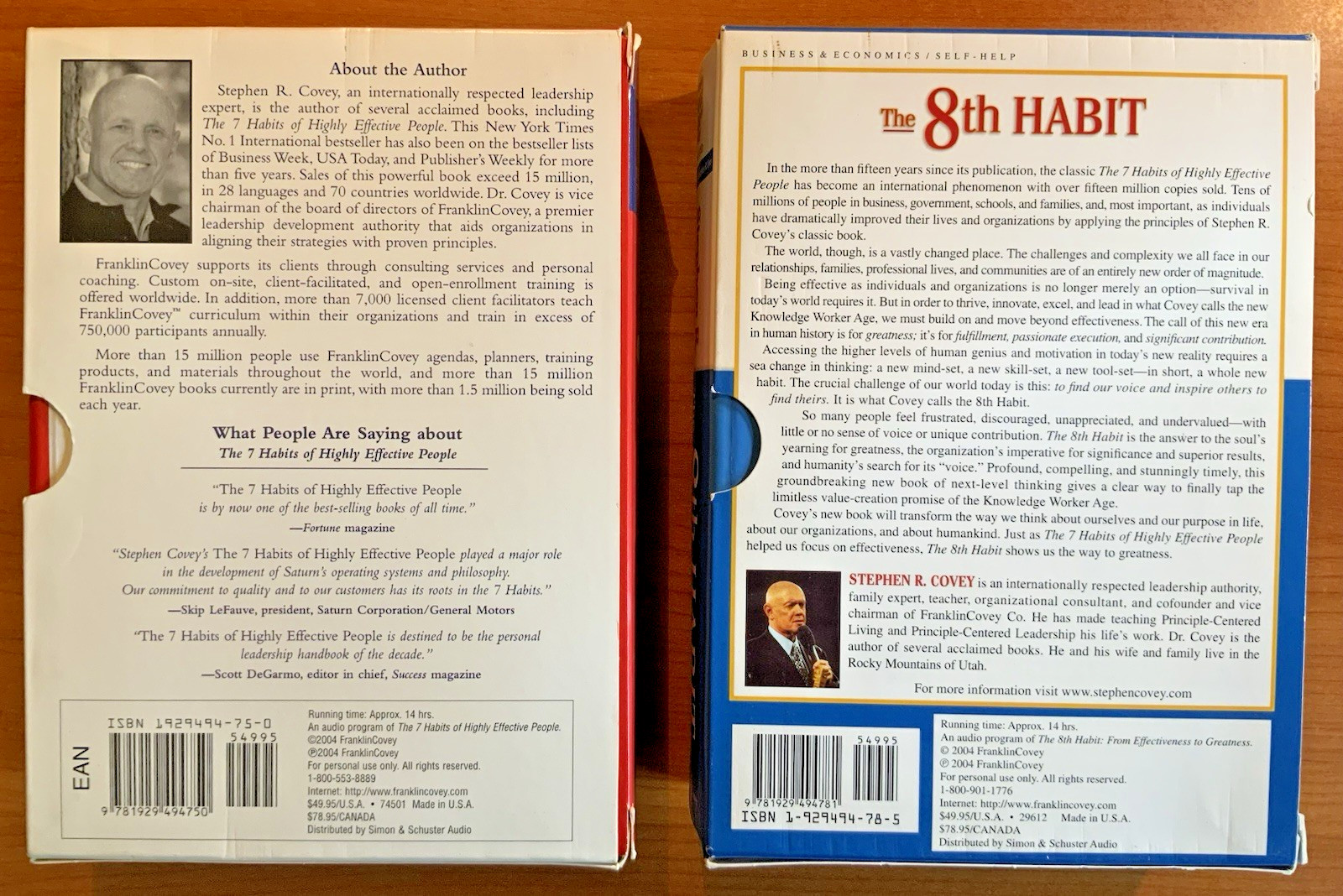 Stephen Covey 7 Habits + 8th Habit Unabridged CD Bundle Like New — FREE SHIPPING