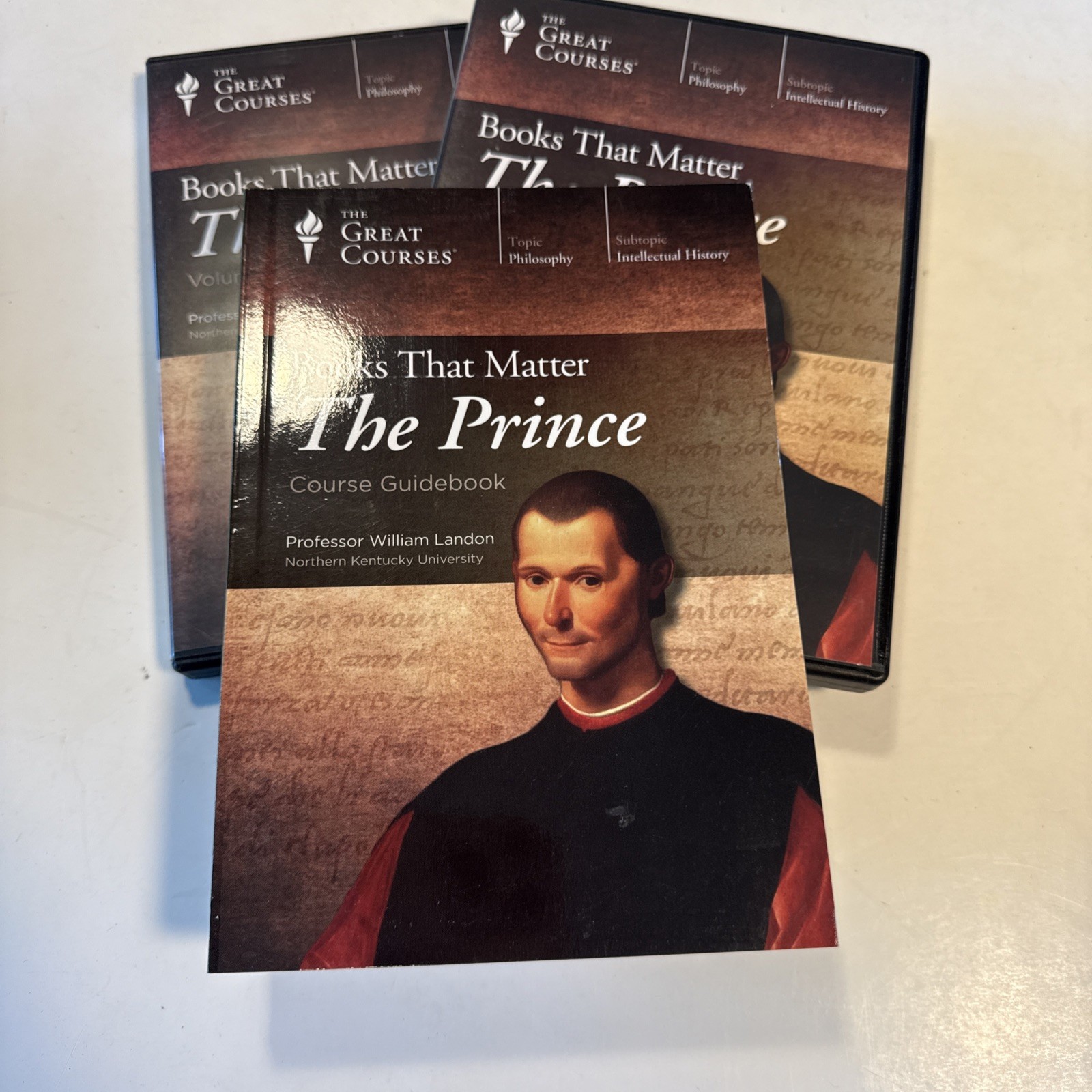 Great Courses: Books that Matter: The Prince/W Landon/CDs & Guidebook/EUC