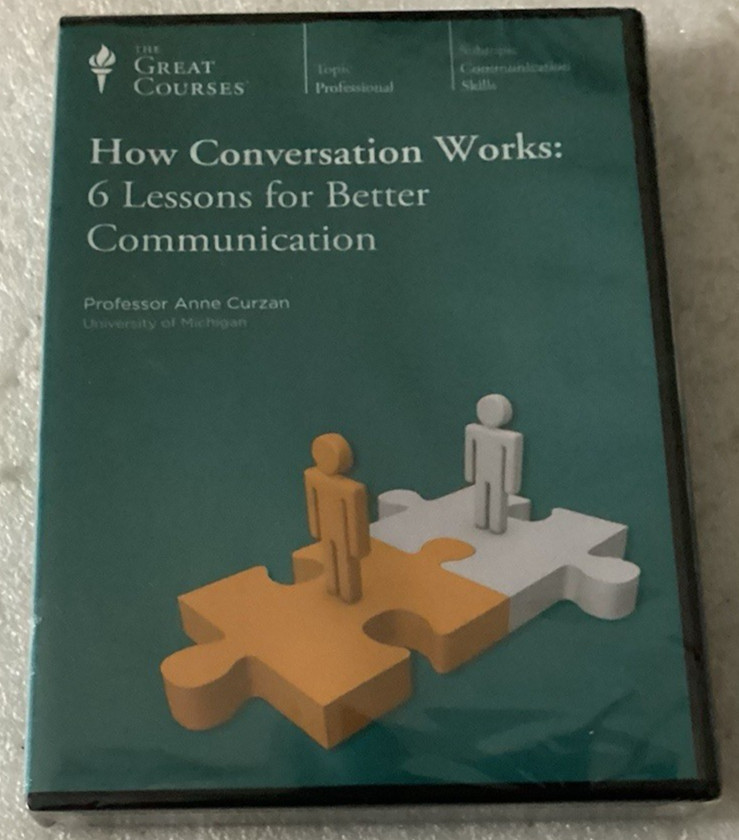 GREAT COURSES/How Conversation Works/Prof Anne Curzan/3 CDS, NO GUIDE/NEW SEALED