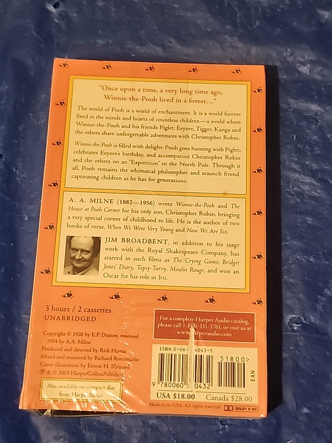 Winnie-the-Pooh By A. A. Milne. Audiobook 2 Cassettes 1997 New Sealed