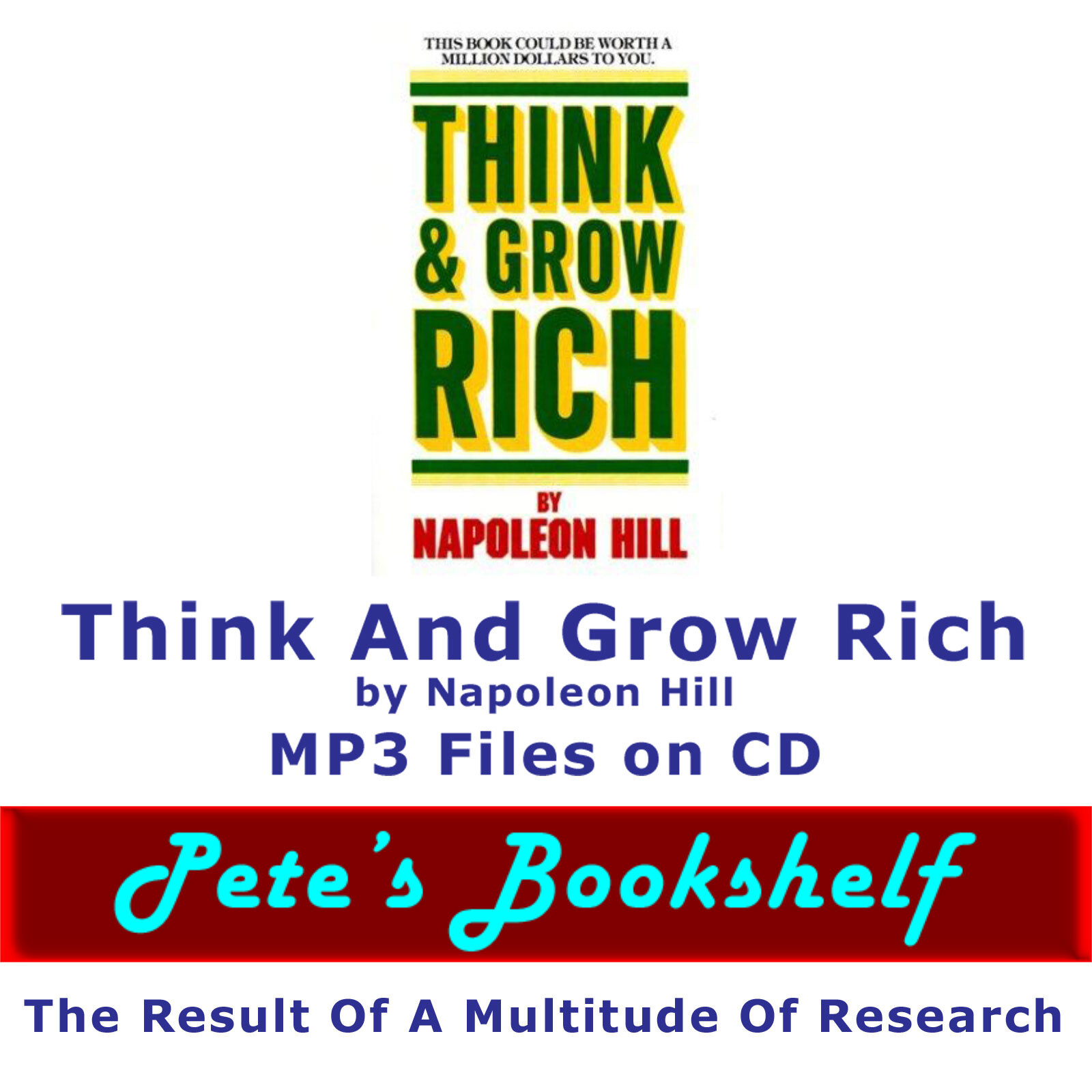 Think And Grow Rich by Napoleon Hill — MP3 Audio on CD