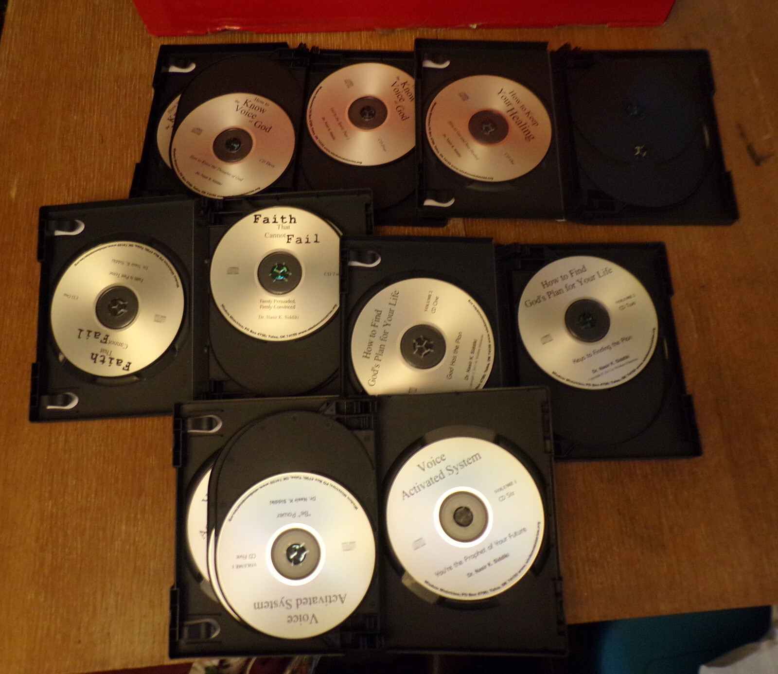 Lot of 5 Dr. Nasir K. Siddiki Christian Audio CD Sets — 6 CD Audio Sets