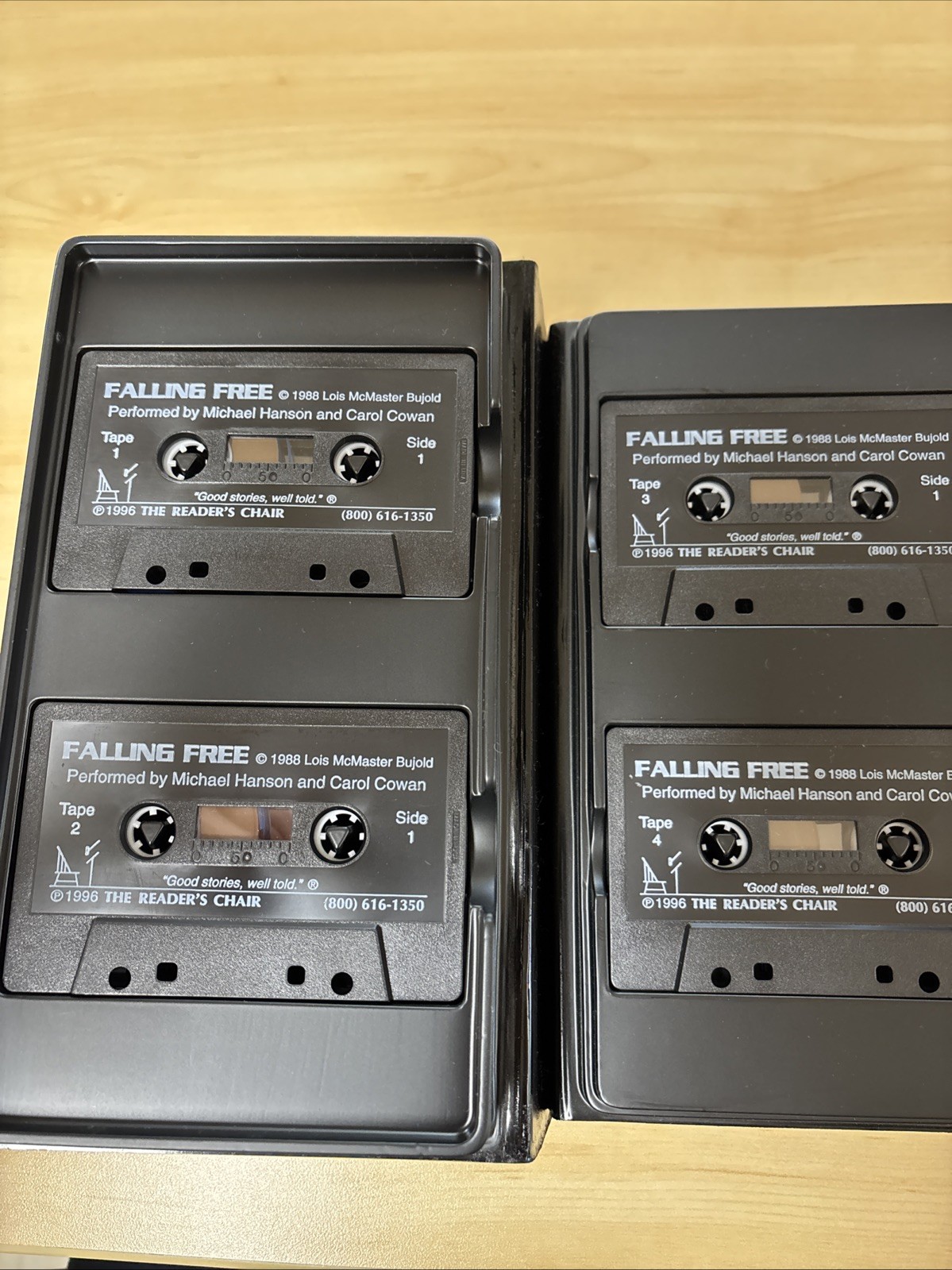 Vintage Cassette, Falling Free (Unabridged Edition) by Lois Mcmaster Bujold, Mic