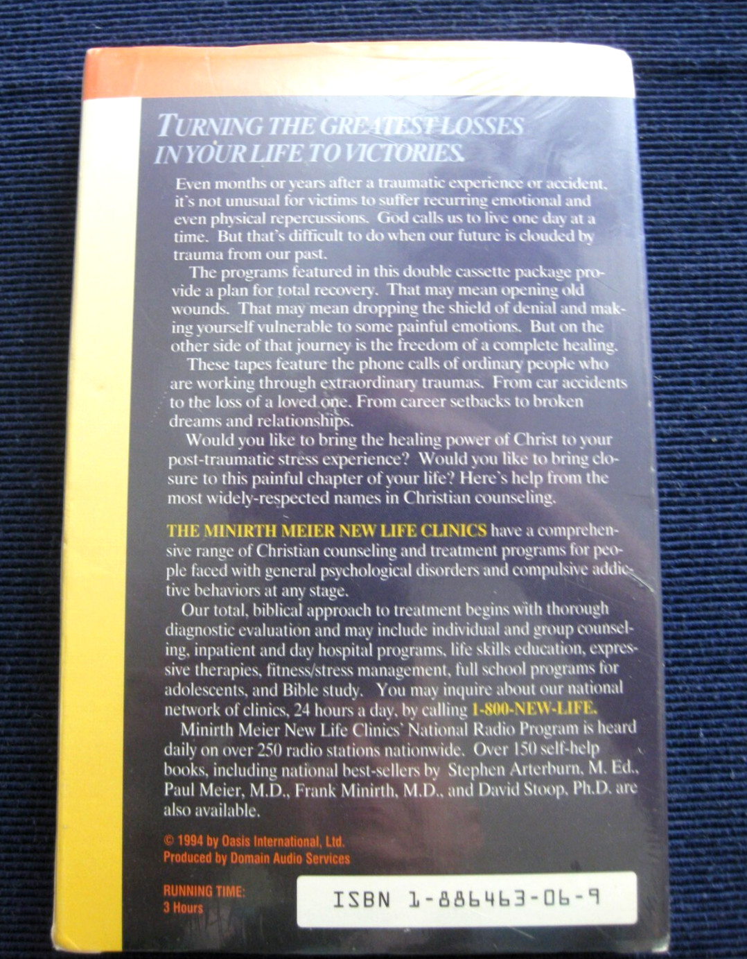 Surviving Traumatic Stress ~ Paul Meier ~ Cassette set ~ out of print