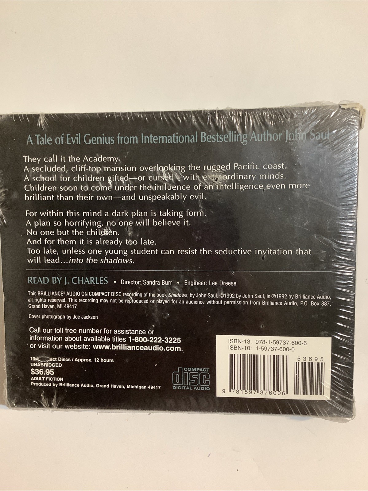 Shadows Book Saul, John and Read By Charles, J. Audiobook Horror 2005