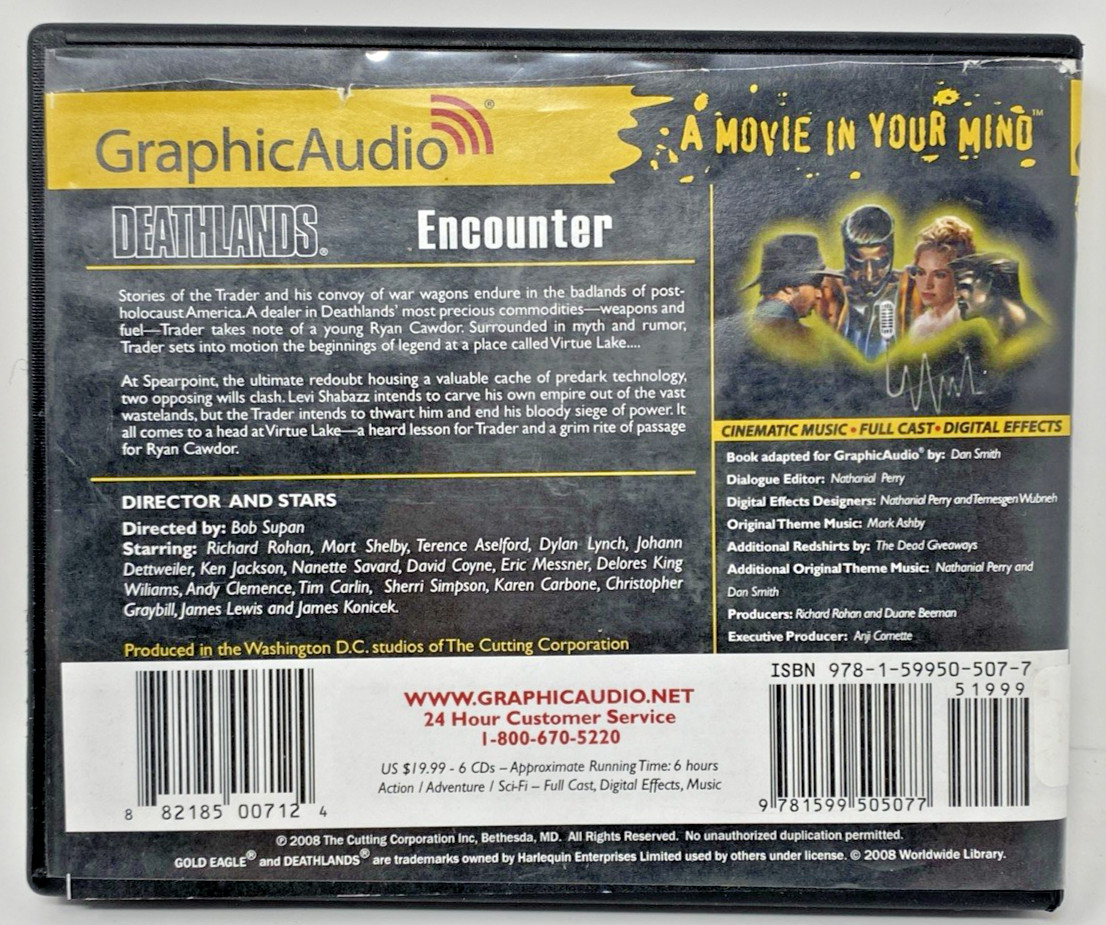 James Axler Death Lands Encounter Audio Books 6 CDs NO SCRATCHES