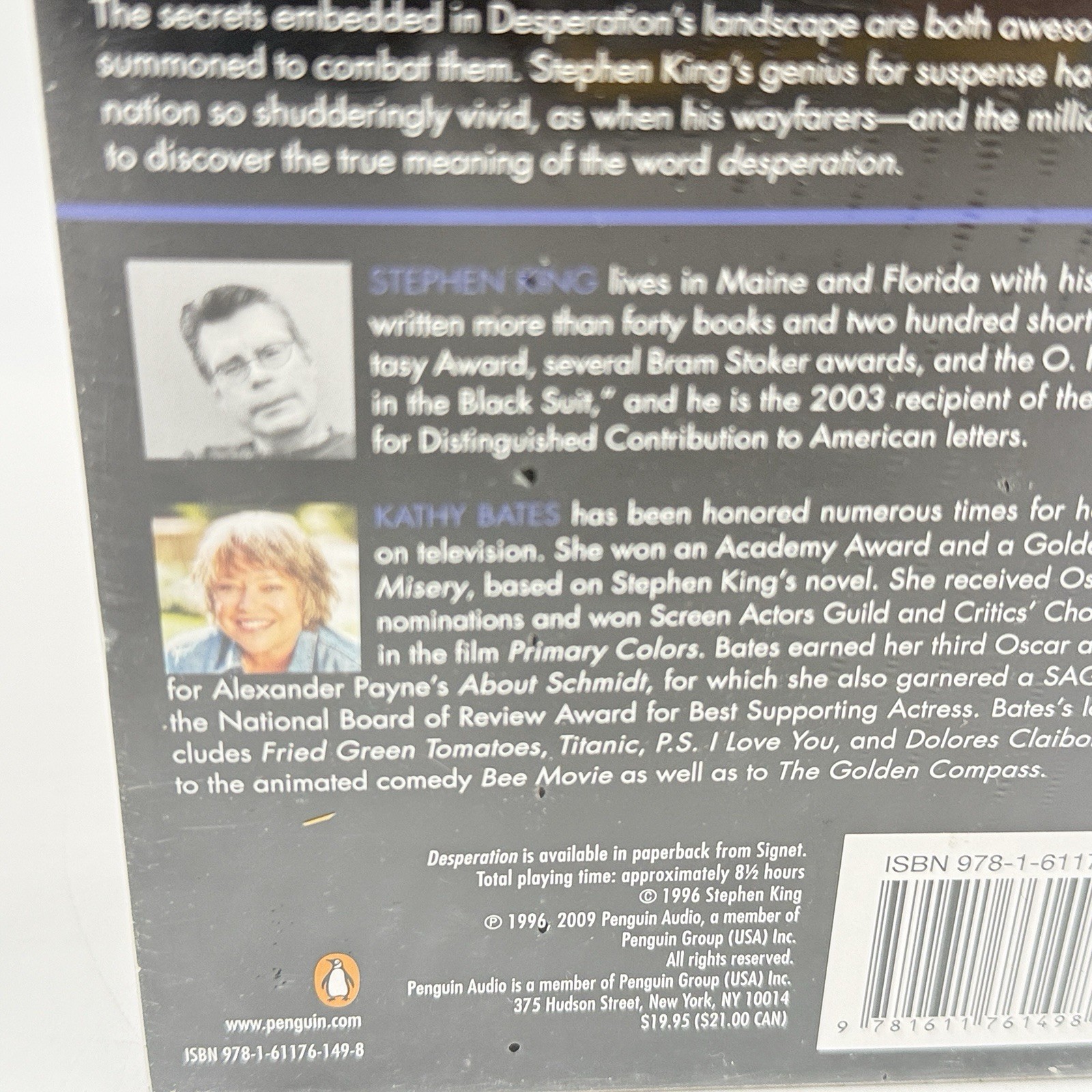 Stephen King DESPERATION CD Audio Book Sealed Read by Kathy Bates Penguin NEW