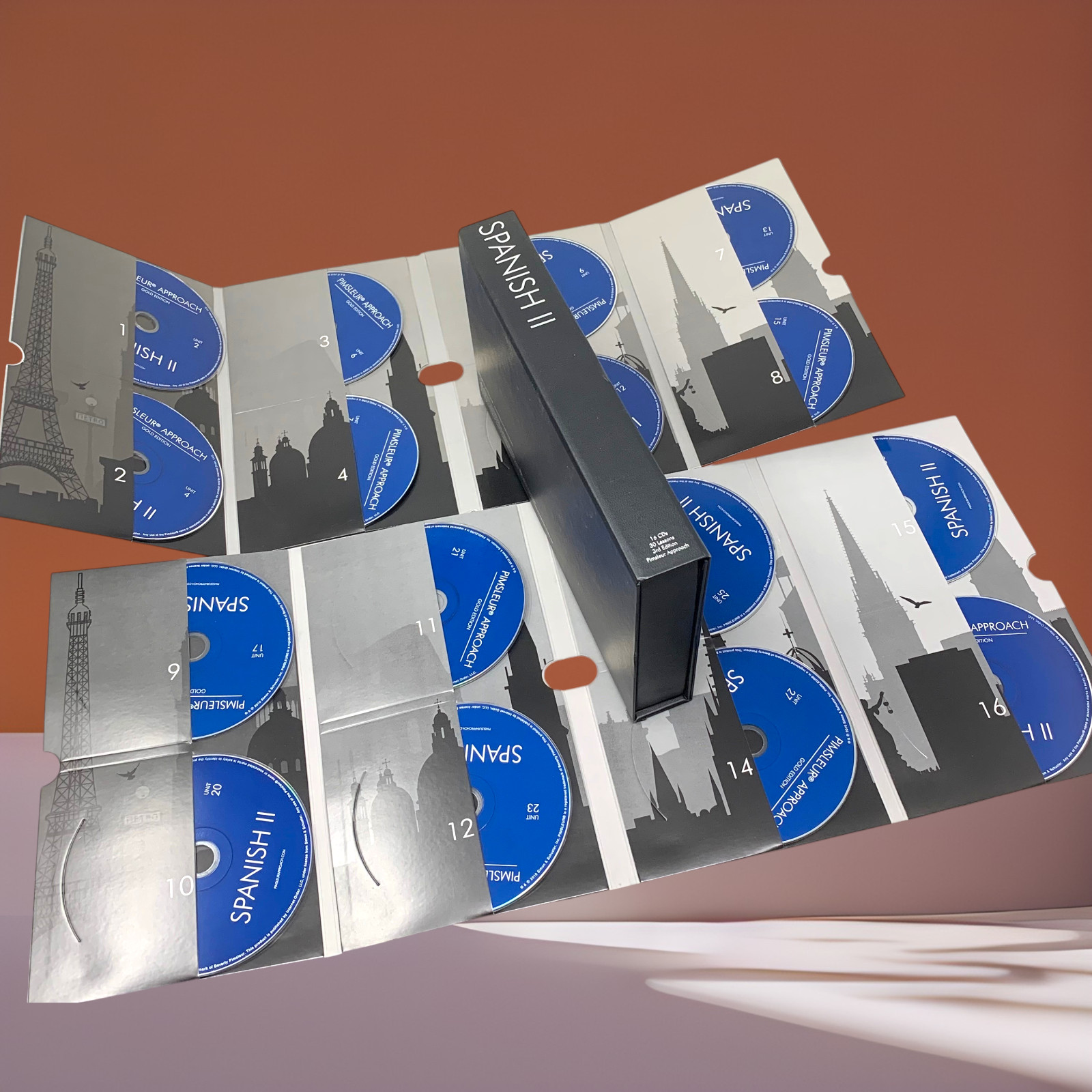 NEW Pimsleur Approach Gold Edition Spanish I II III IV 1-4 Complete 64 CD Set