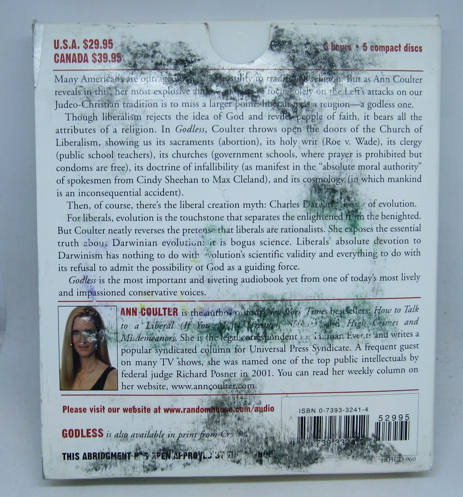 Godless The Church of Liberalism by Ann Coulter 2006 Book CD Abridged Audiobook