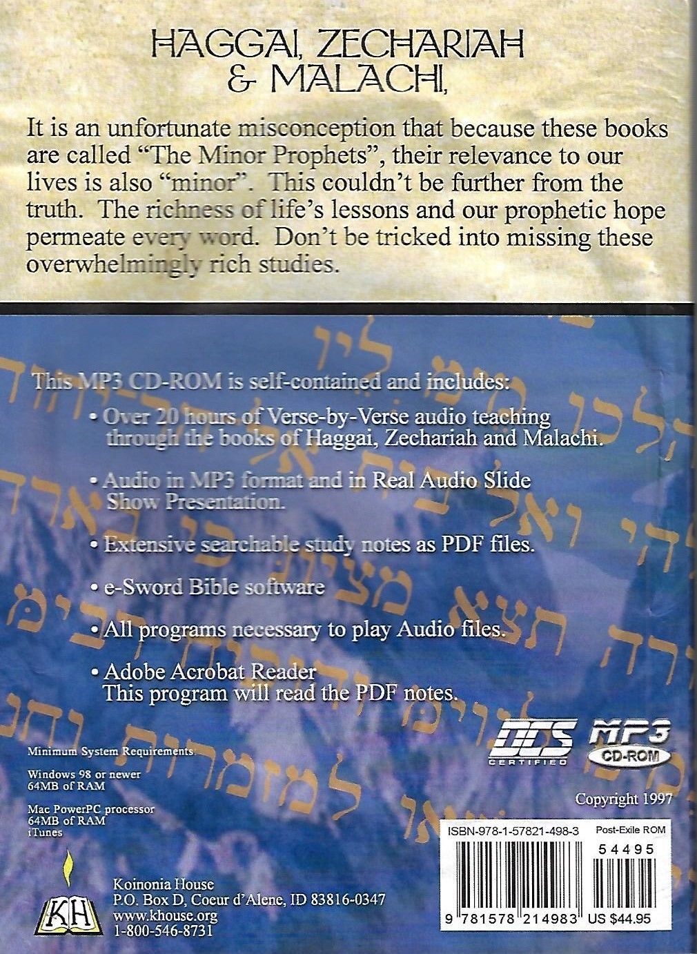 The Prophets of the Post-Exile: A Commentary by Chuck Missler (2002, MP3-CD)