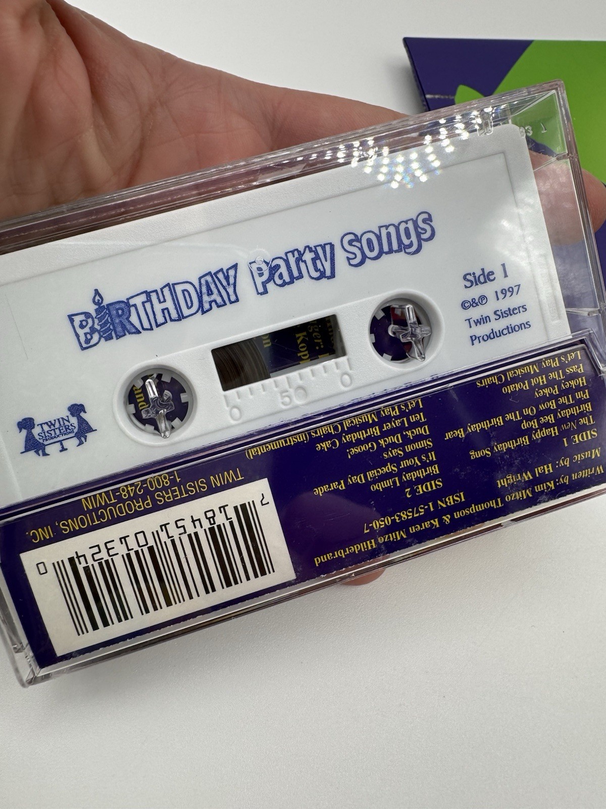 Vintage 1997 Birthday Party Songs Twin Sisters Productions Cassette & Party Book