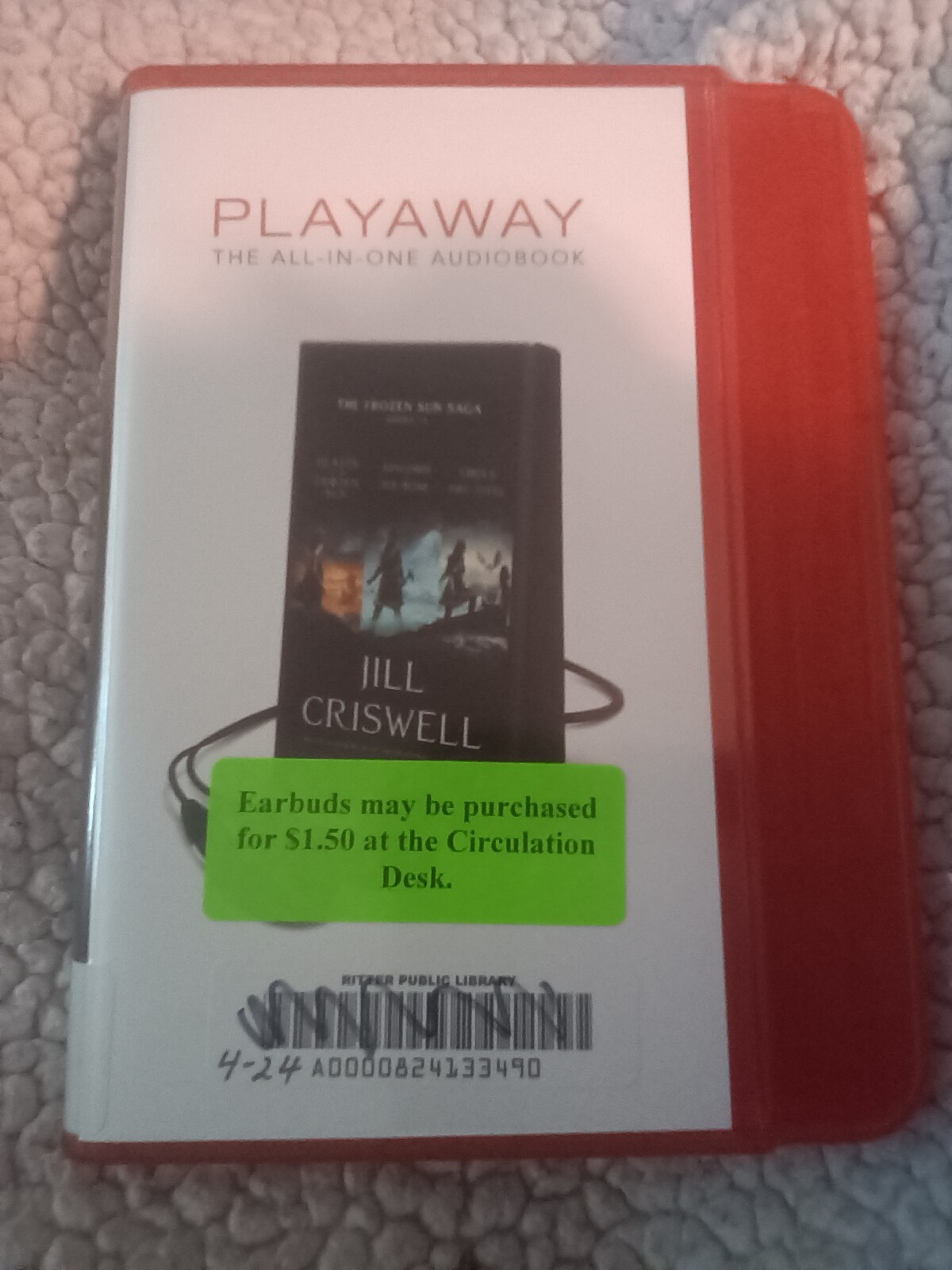 Playaway Jill Criswell The Frozen Sun Saga Audiobook. Ex library. Tested. VG