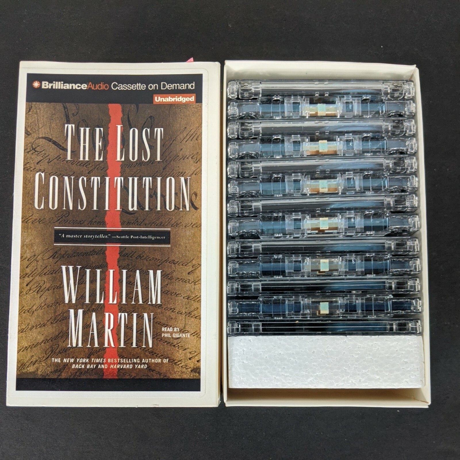 The Lost Constitution Unabridged Audiobook by William Martin Cassette Tape