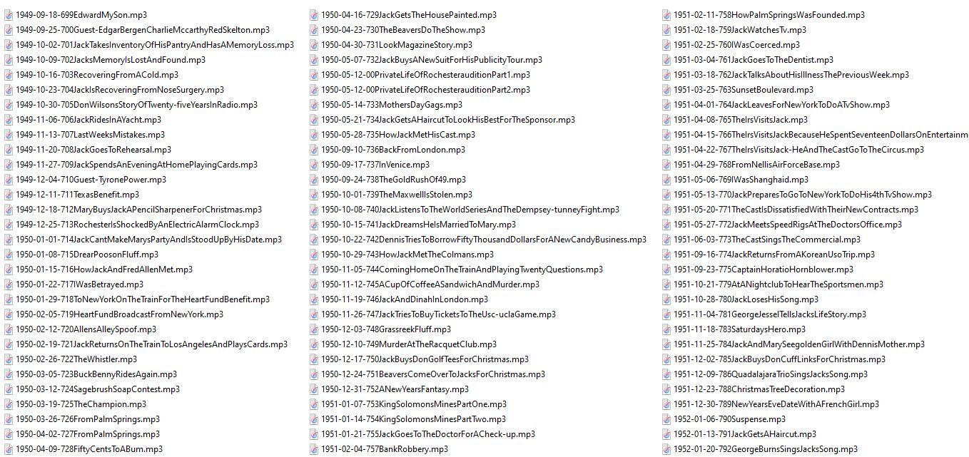 THE JACK BENNY PROGRAM 686 Select Old Time Radio Shows MP3 On USB Flash Drive