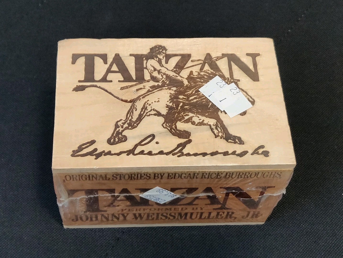 Tarzan by Burroughs Original Stories Audio Cassette 1993 Wood Box Sealed