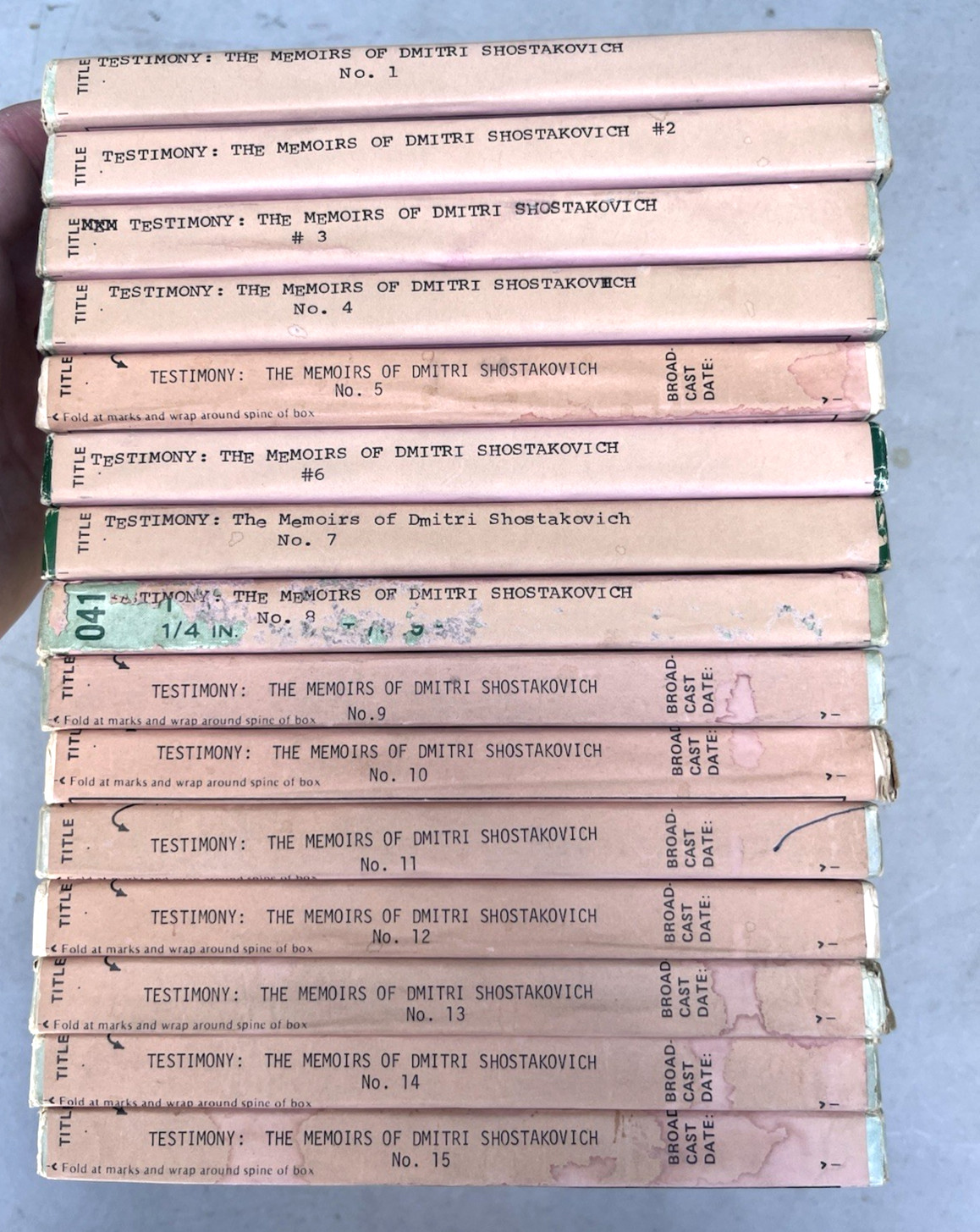 1981 Testimony The Memoirs of Dmitri Shostakovich Pacifica Radio Tape Reel Lot