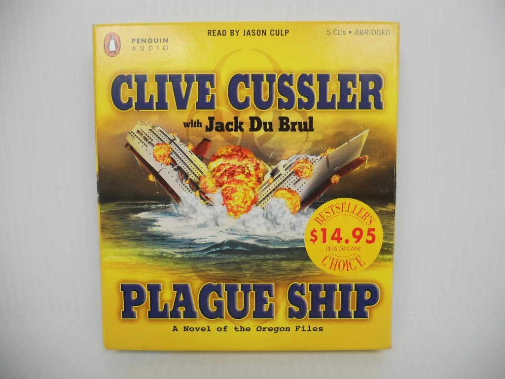 Plague Ship by Clive Cussler w/ Jack Du Brul Abridged 6.5 Hrs 5 CDs Audio Book