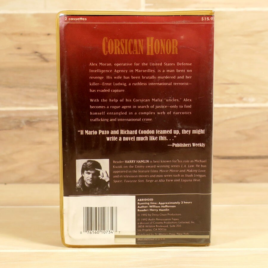 Corsican Honor, William Heffernan, audio books on 2 cassette tapes