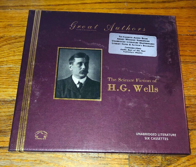 NEW Science Fiction H.G. Wells Great Authors Unabridged Cassette 6 Tape Audio
