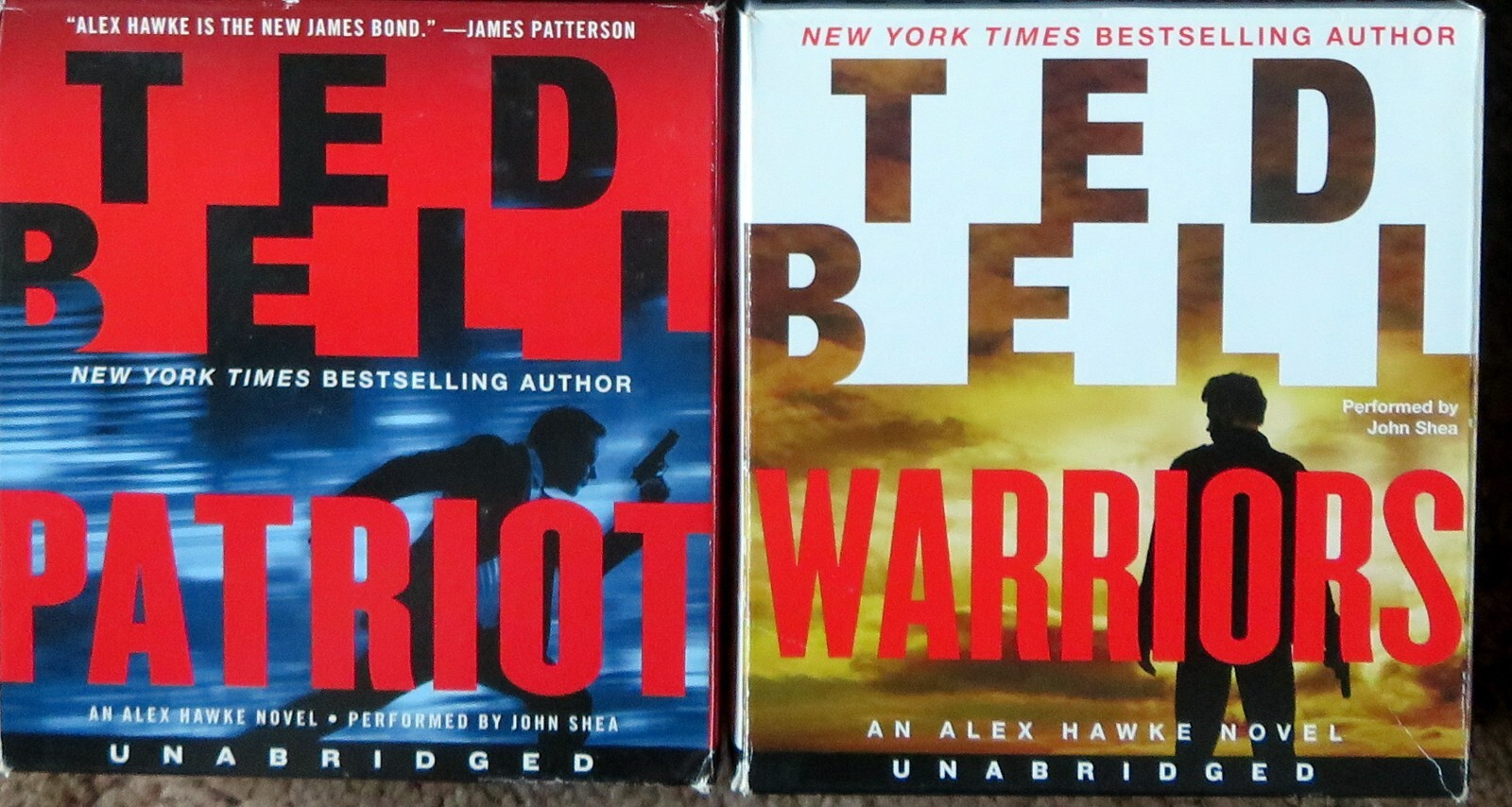 TED BELL — Four (4) AudioBook CD Titles — Patriot, Tsar, Warlord, Warriors