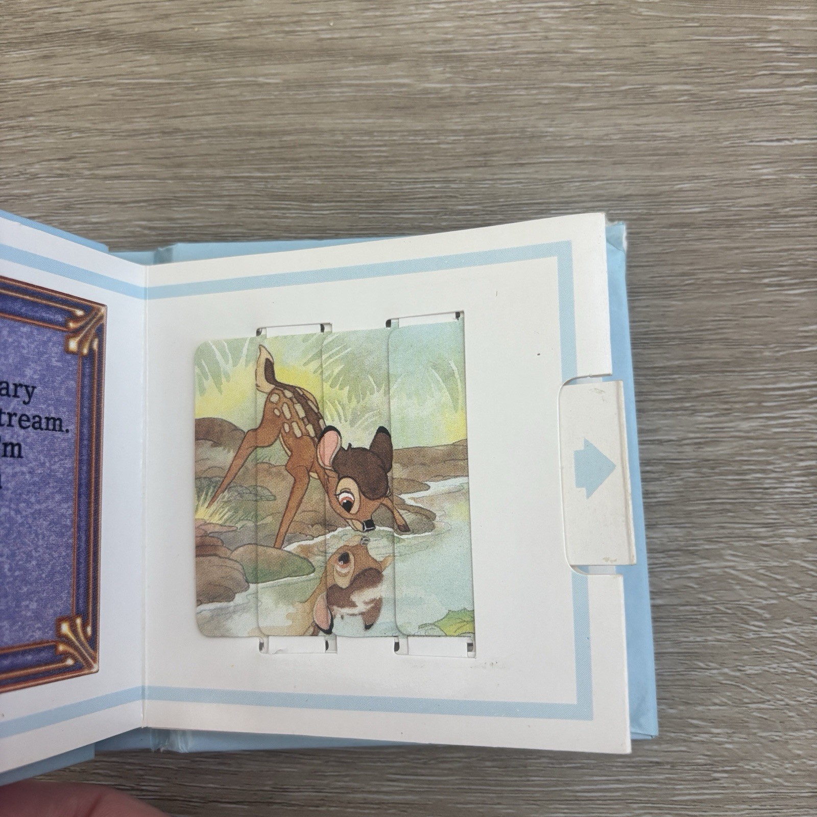 Disney Bambi The New Prince Tiny Changing Pictures Mini Book VTG 1994 Rare 3.5”