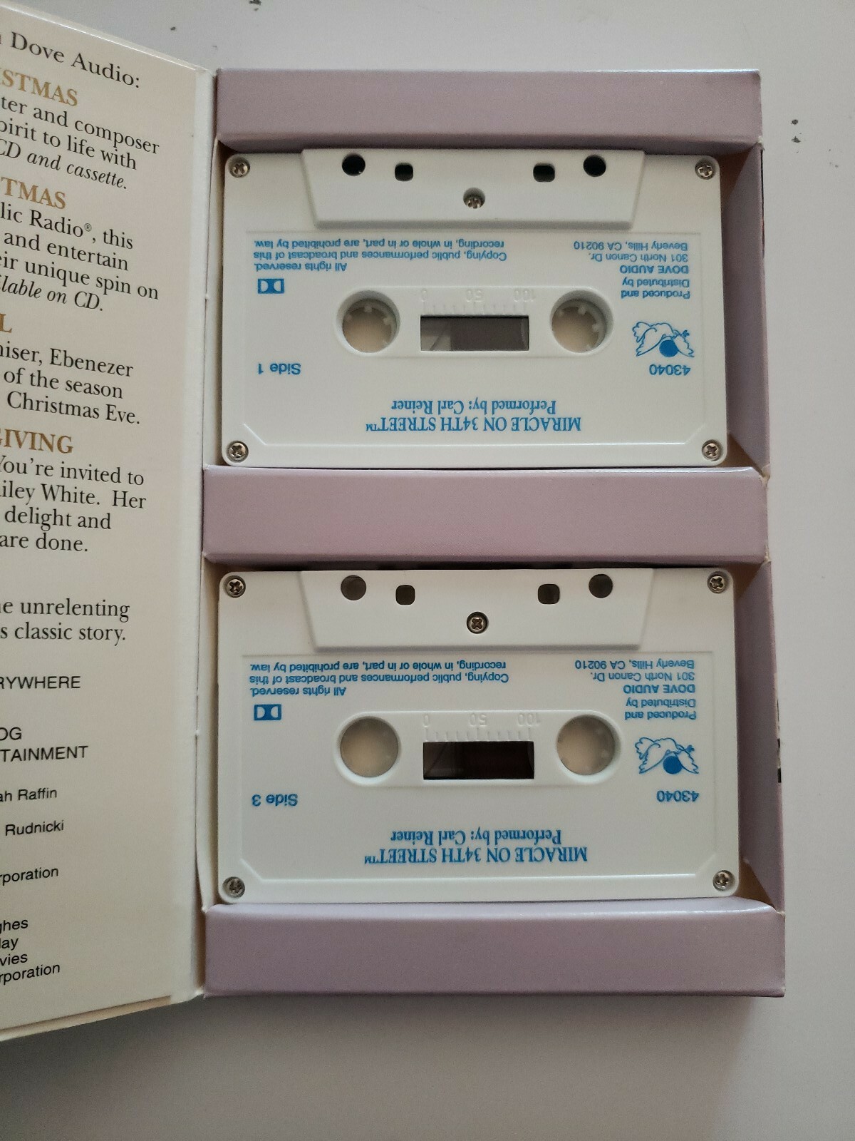 Miracle on 34th Street Performed by Carl Reiner Audiobook Cassette 1994
