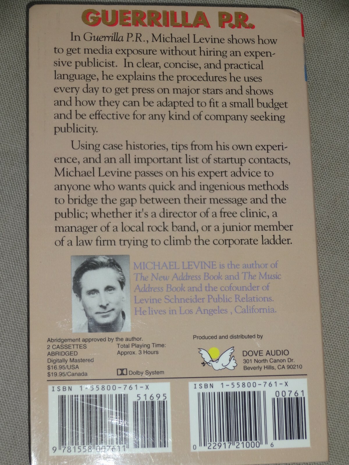 AudioCassette Michael Levine: GUERRILLA P.R. (2-Cassettes Abridged 3 Hours)