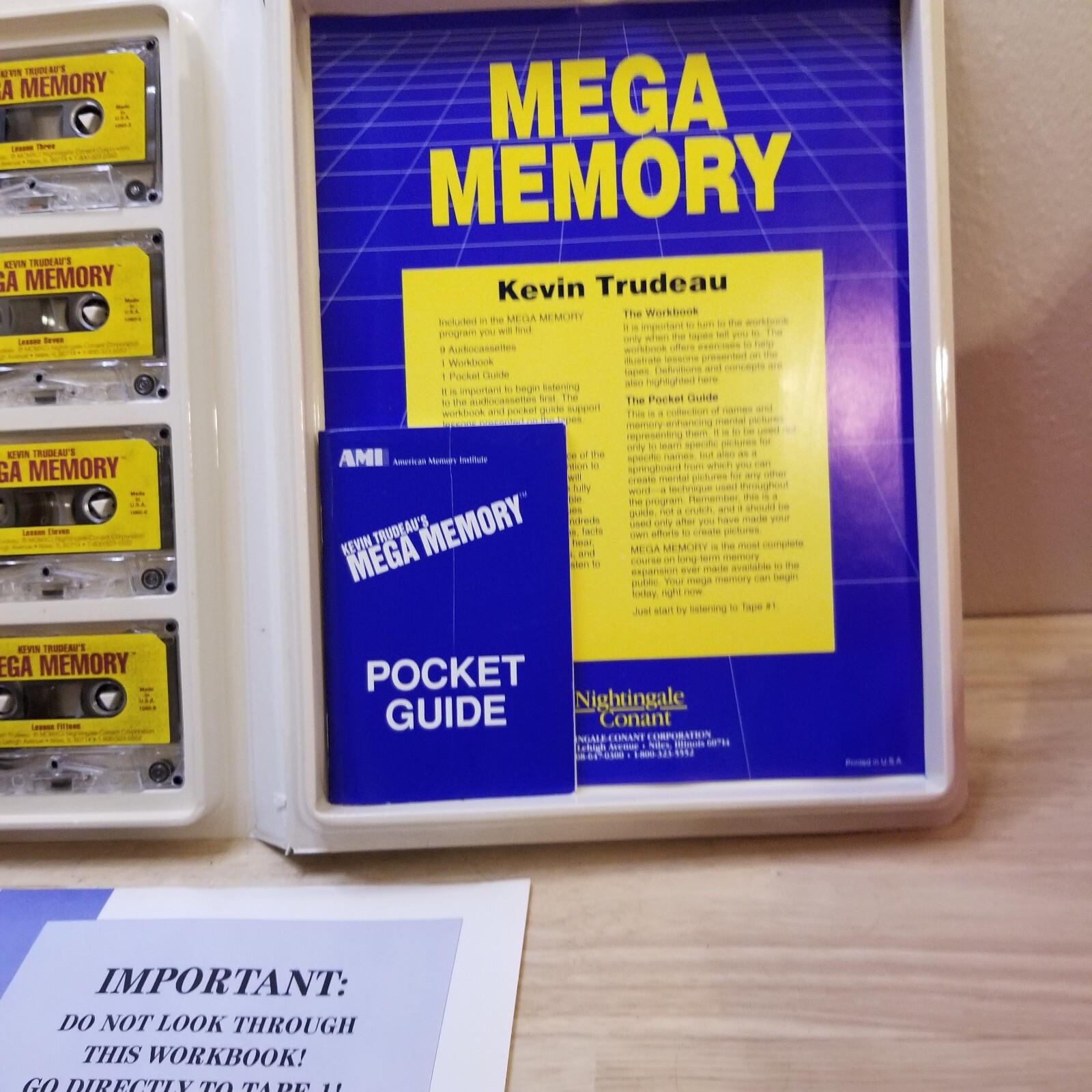 Kevin Trudeau’s Mega Memory Audio Book On Cassette with Pocket Guide, Workbook