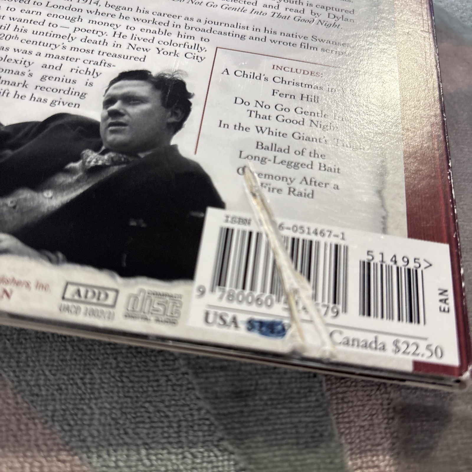 A Child’s Christmas In Wales and Five Poems Dylan Thomas CD — 2002 9780060514671